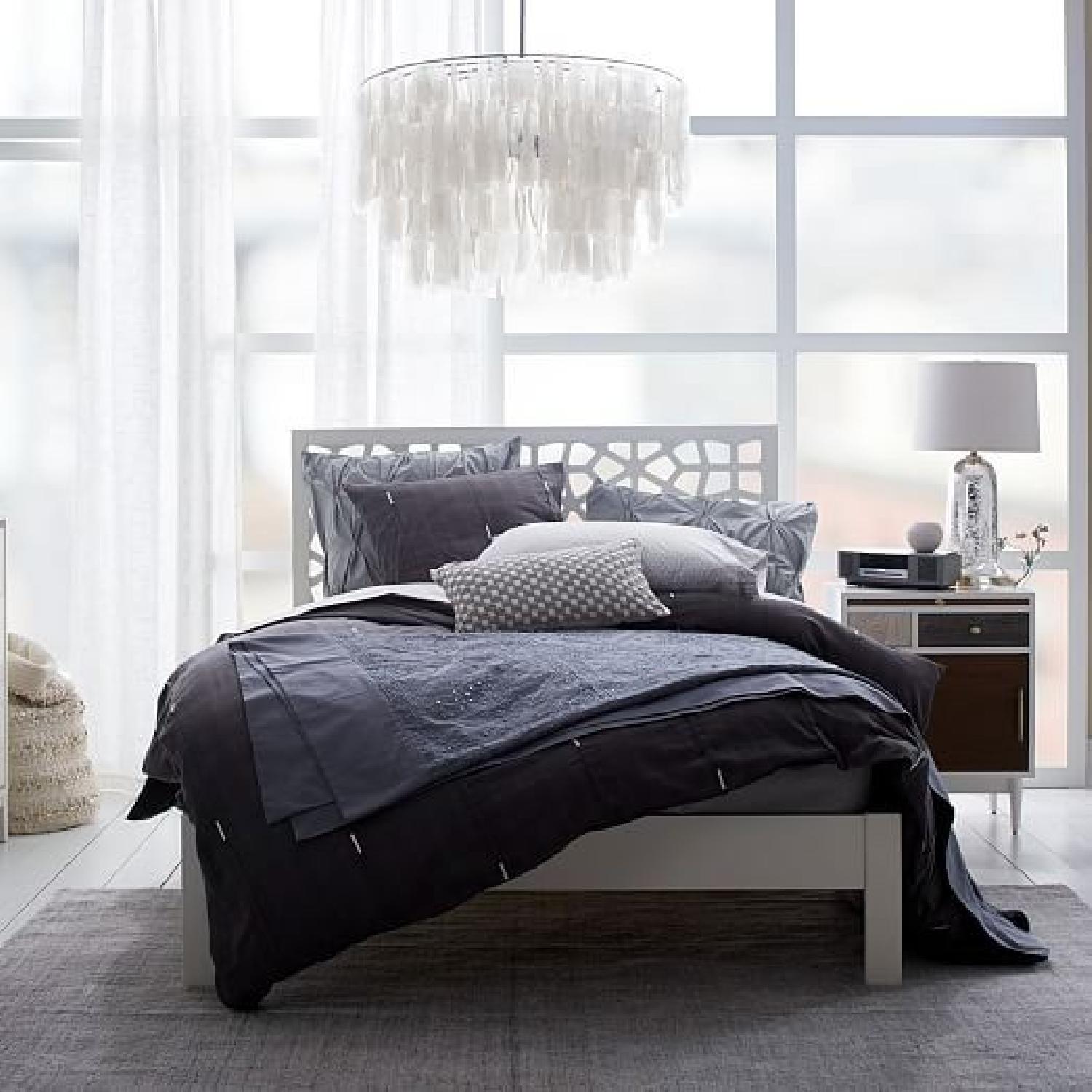 West Elm White Capiz Shell Chandelier - image-6