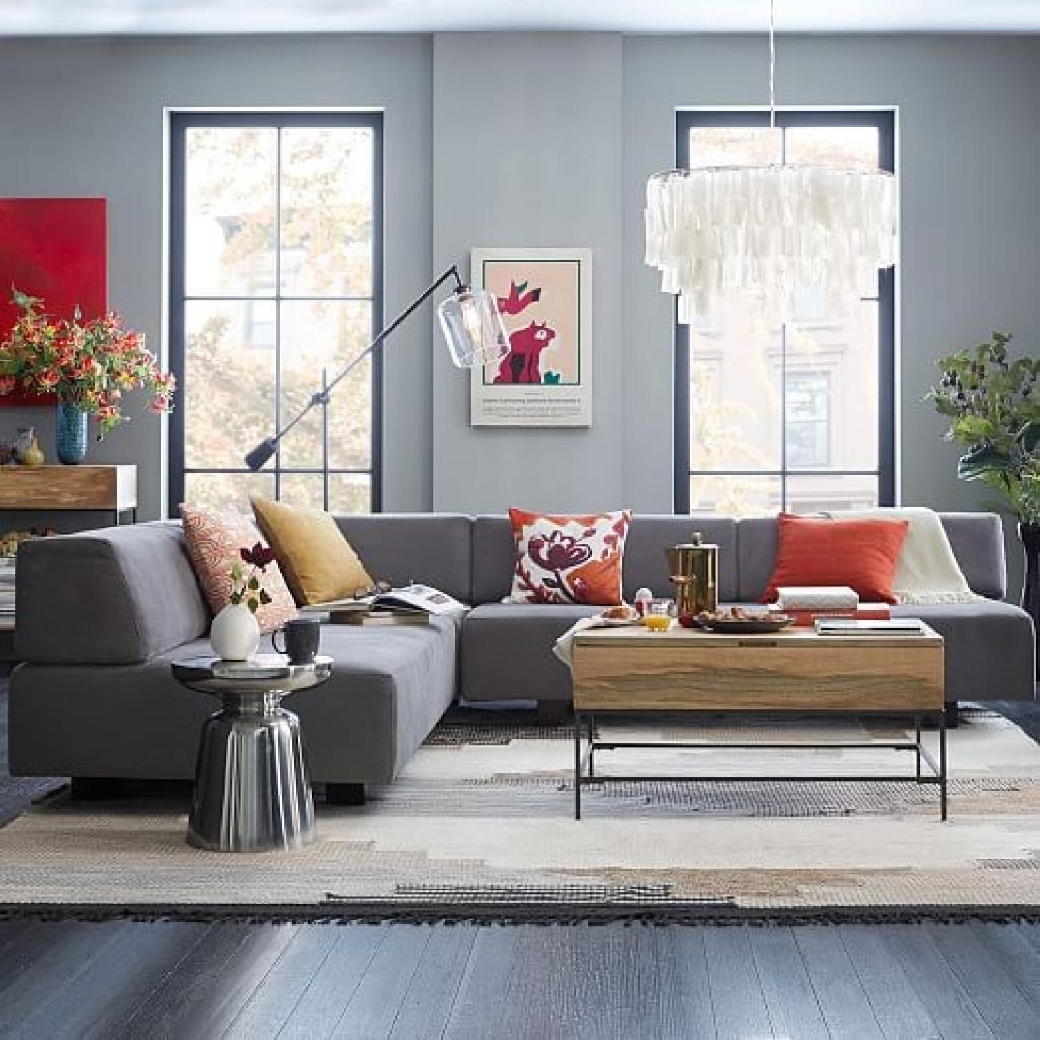 West Elm White Capiz Shell Chandelier - image-7