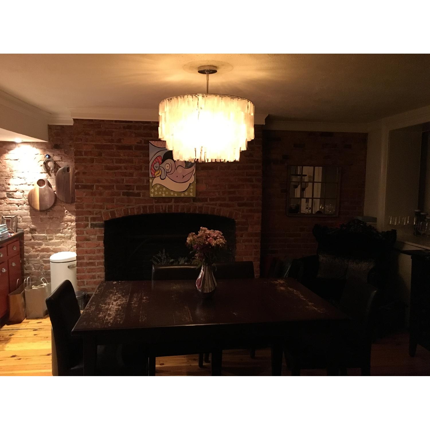 West Elm White Capiz Shell Chandelier - image-13