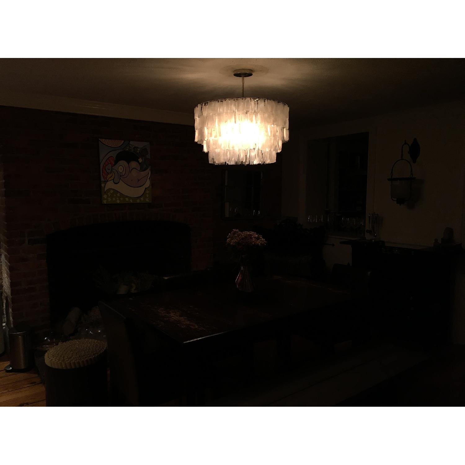 West Elm White Capiz Shell Chandelier - image-14