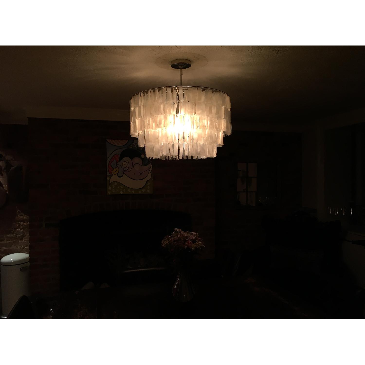 West Elm White Capiz Shell Chandelier - image-15