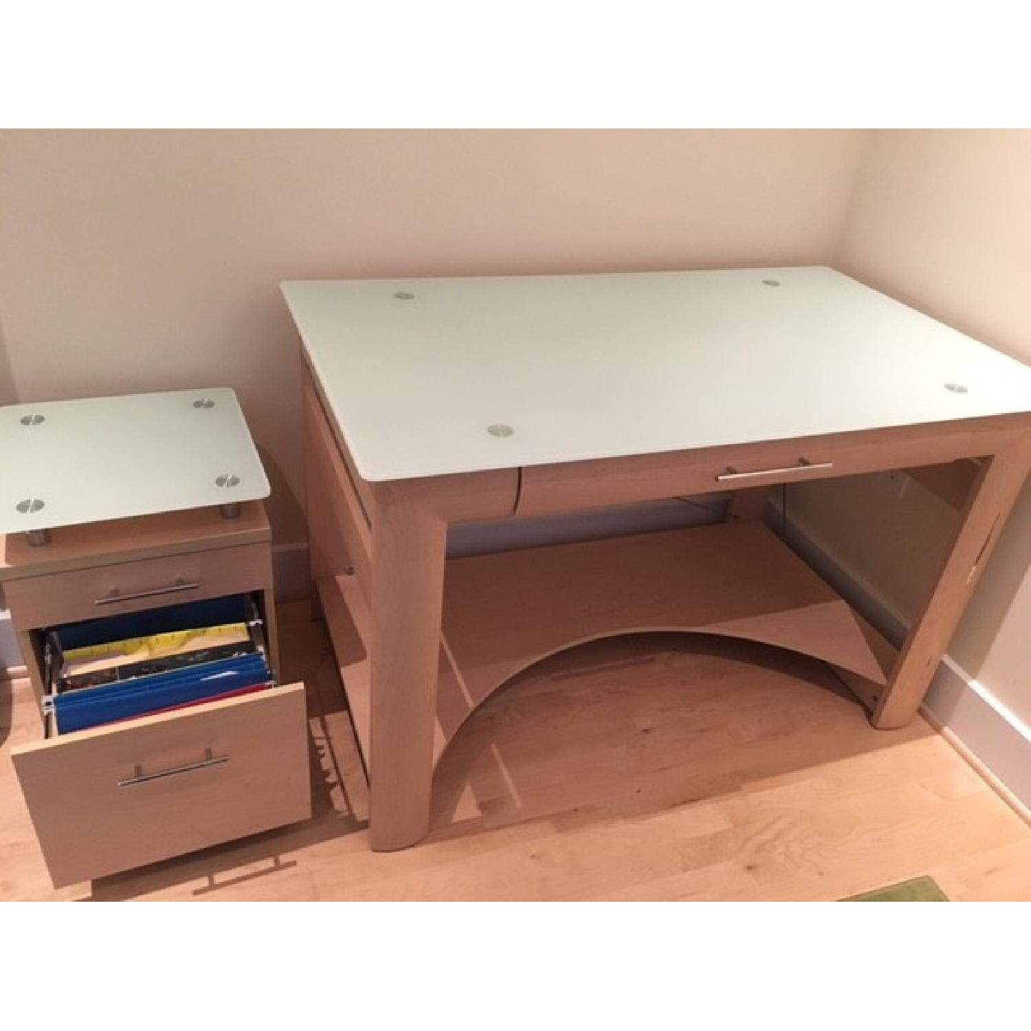 Ikea Desk w/ Matching File AptDeco