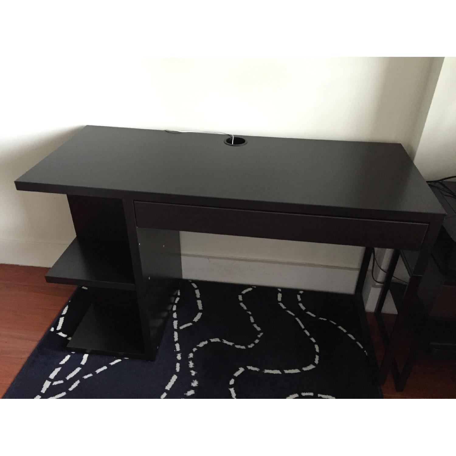 Ikea Dark Brown Desk AptDeco
