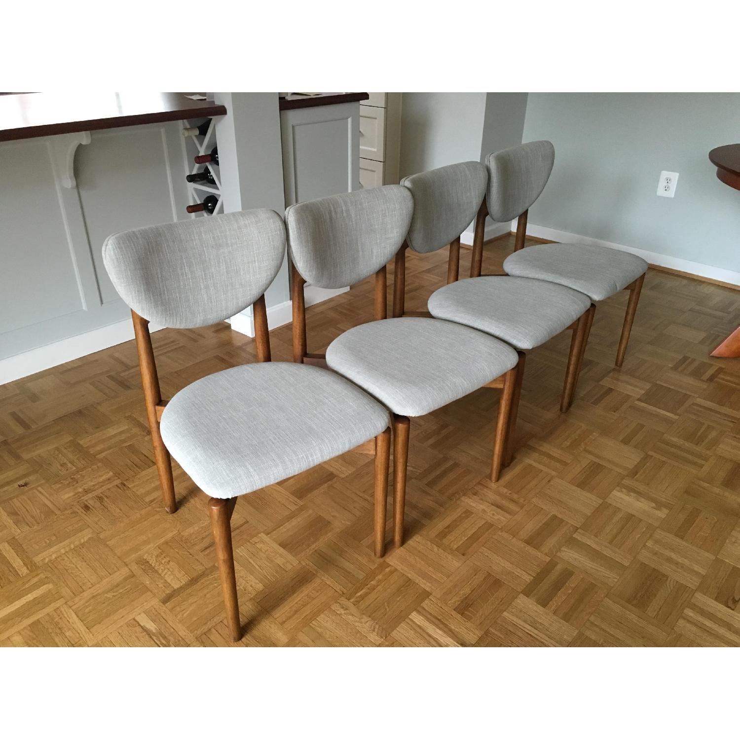 West Elm Dane Platinum Chairs - image-1