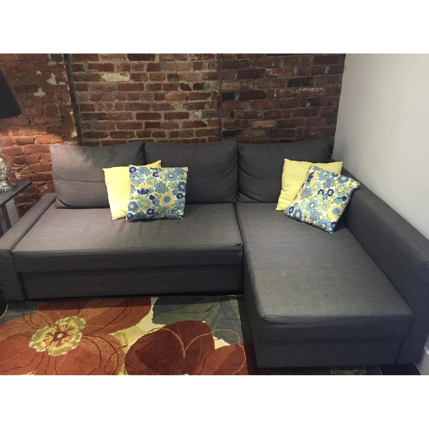 ikea Friheten Gray Sleeper Sofa w/ Chaise - image-1