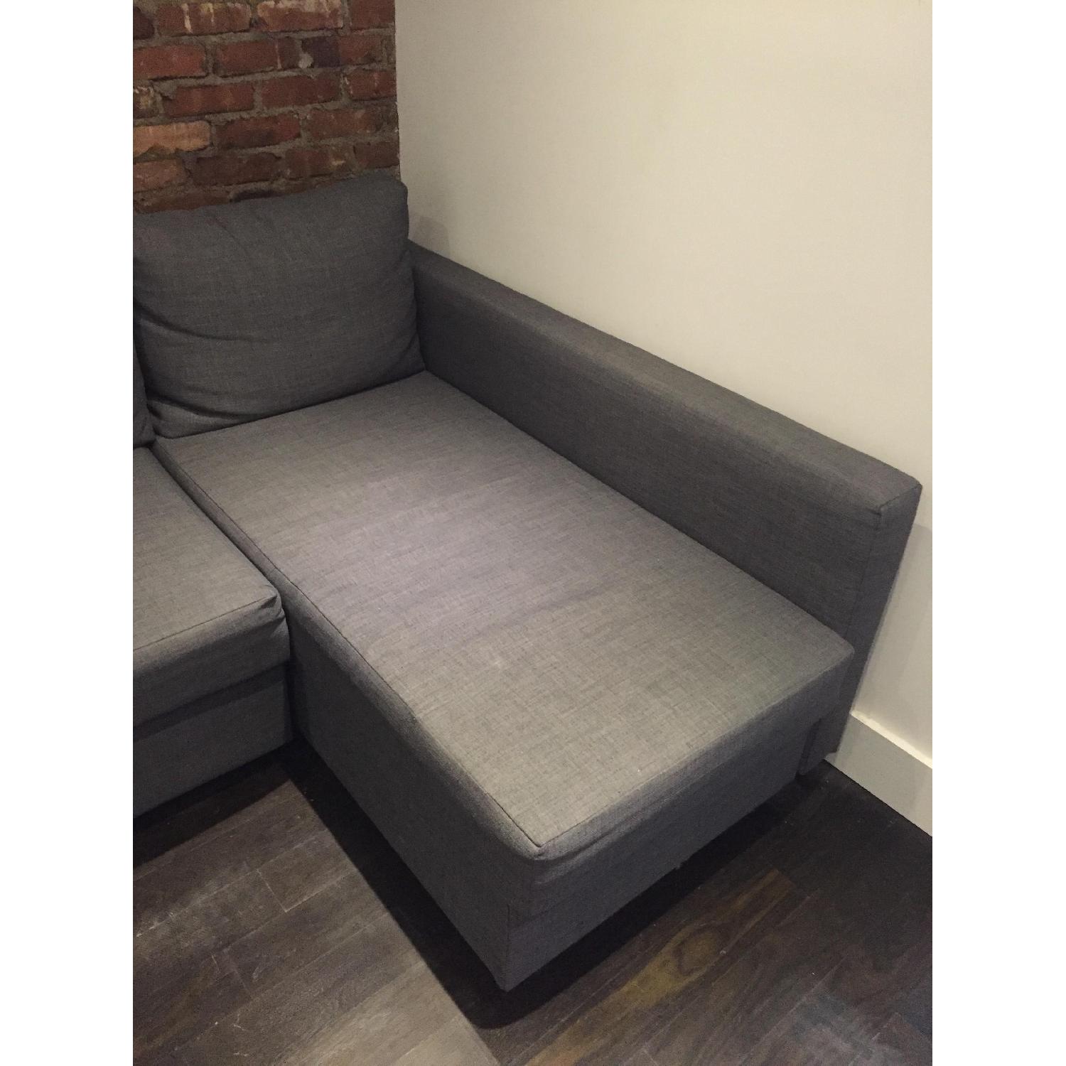 ikea Friheten Gray Sleeper Sofa w/ Chaise - image-2