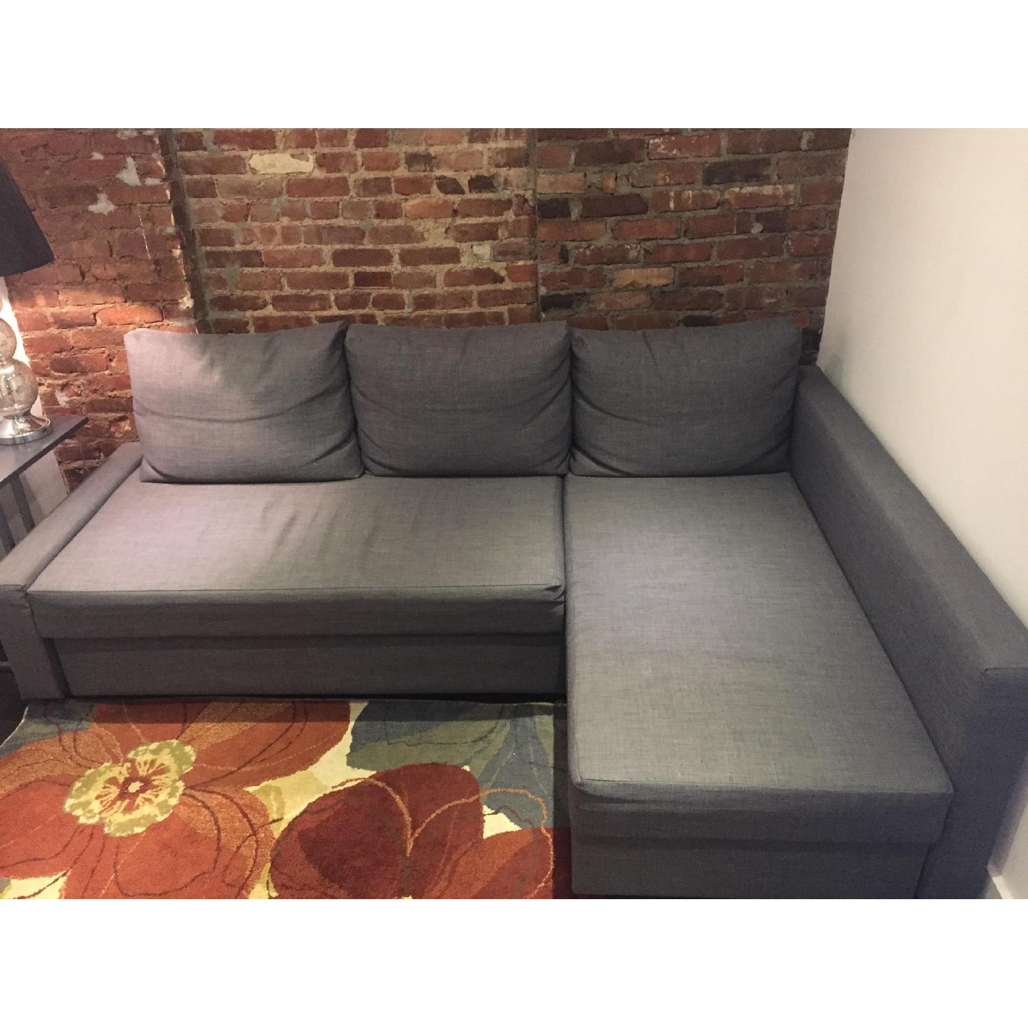 ikea Friheten Gray Sleeper Sofa w/ Chaise - image-5