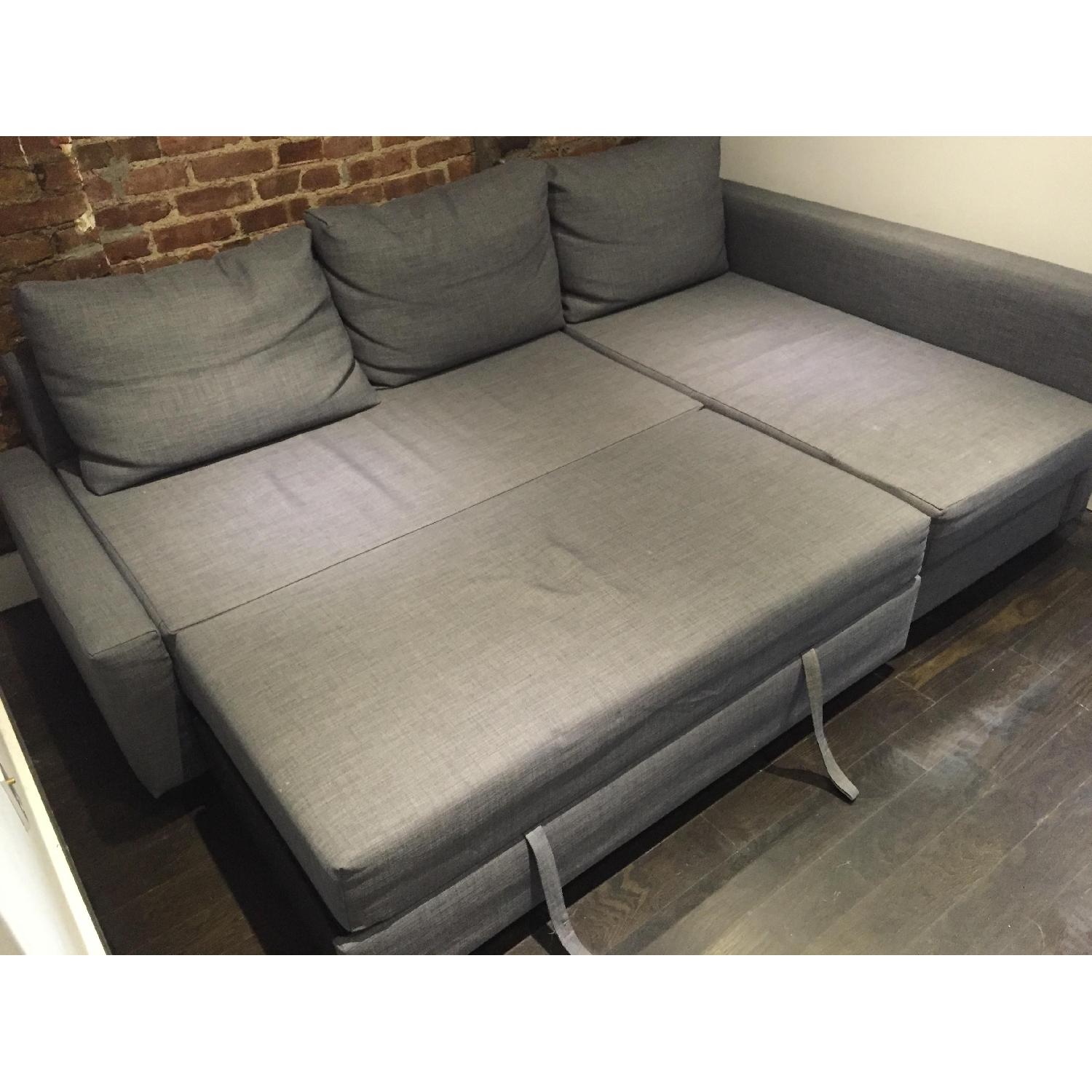ikea Friheten Gray Sleeper Sofa w/ Chaise - image-7