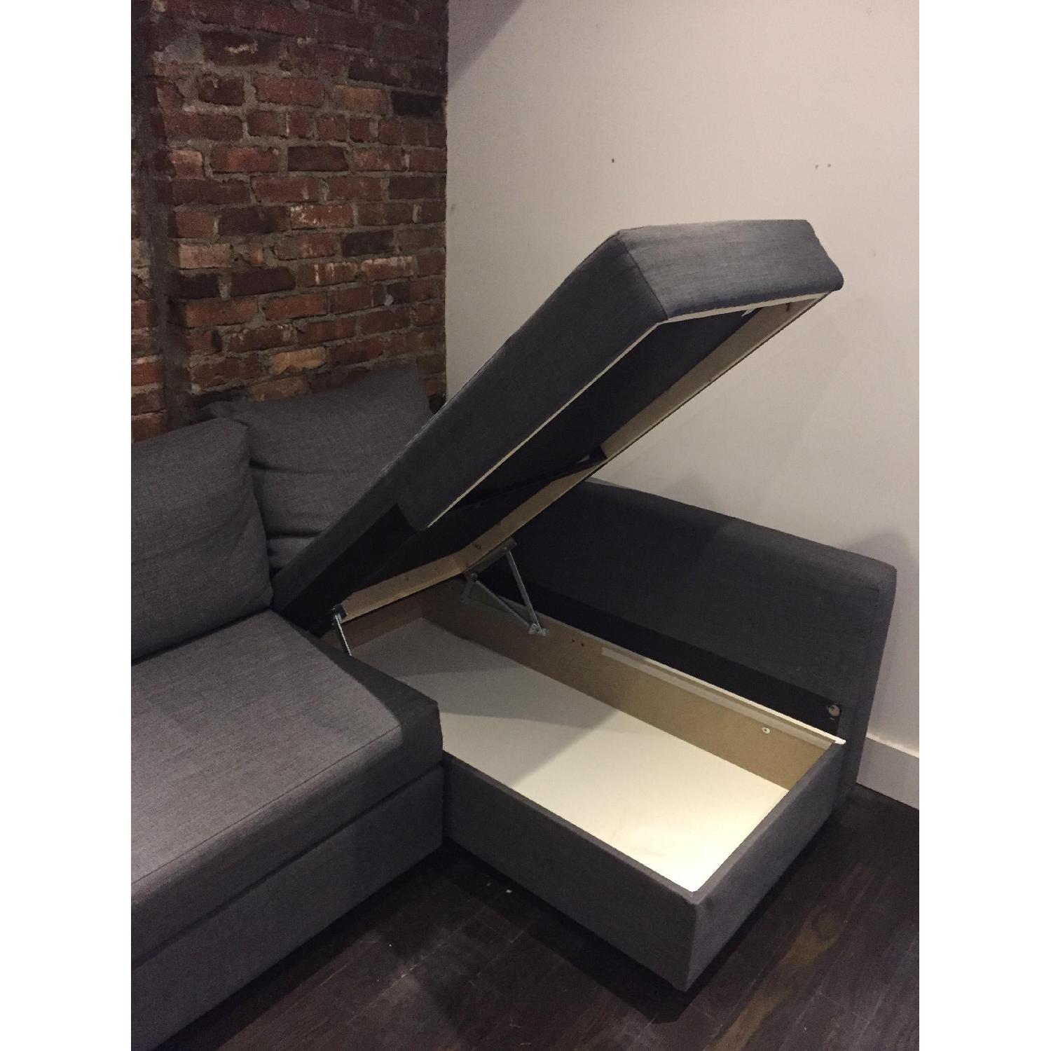 ikea Friheten Gray Sleeper Sofa w/ Chaise - image-8