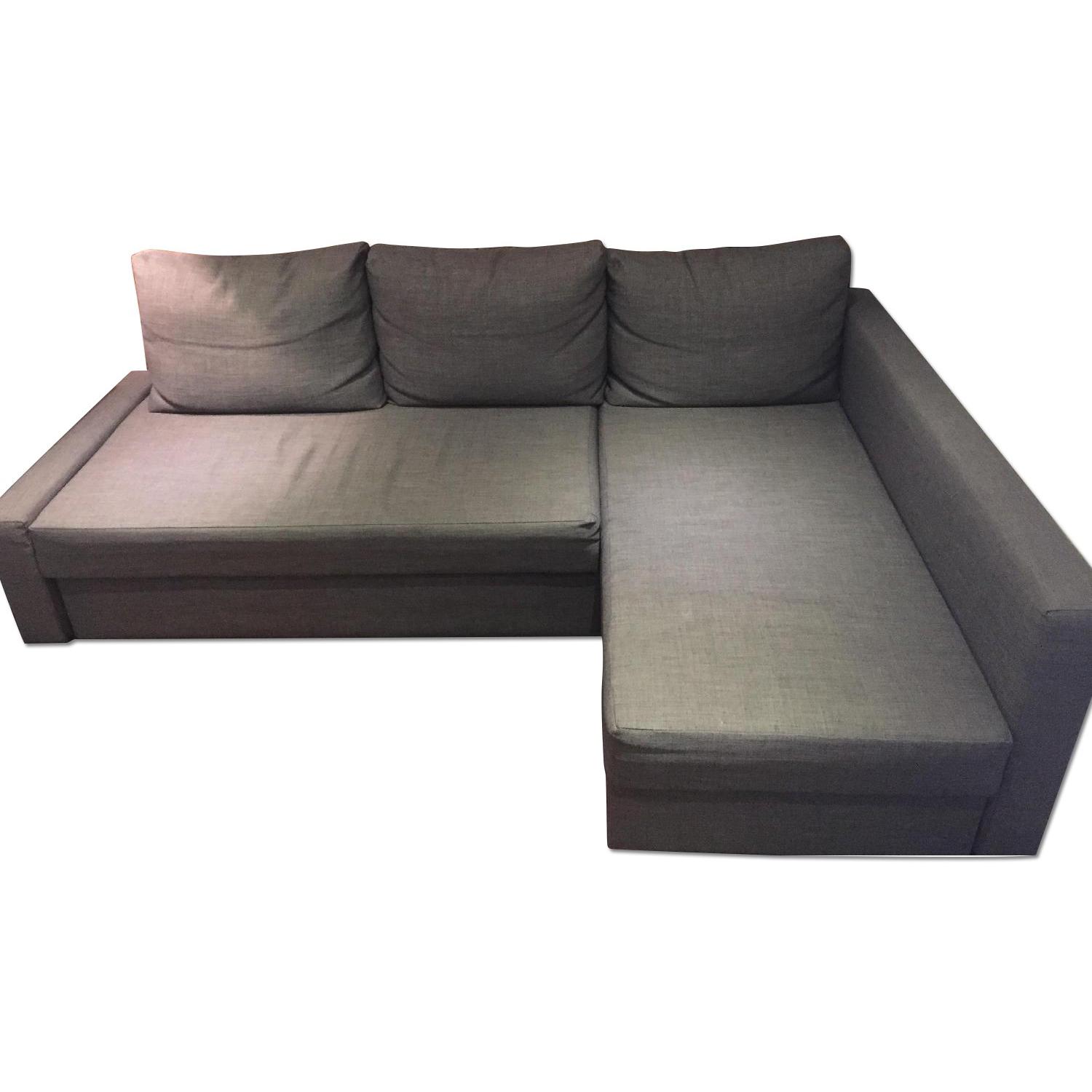 ikea Friheten Gray Sleeper Sofa w/ Chaise - image-0