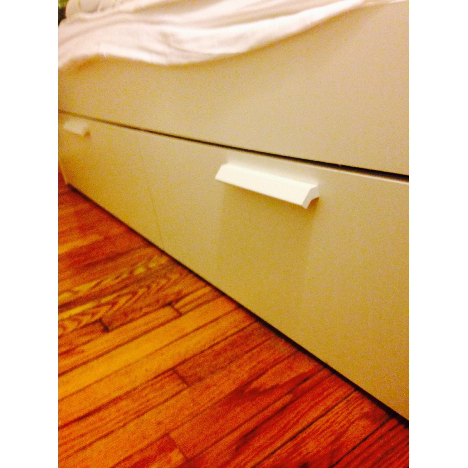 Ikea Brimnes Full Size Bed w/ Four Drawers AptDeco