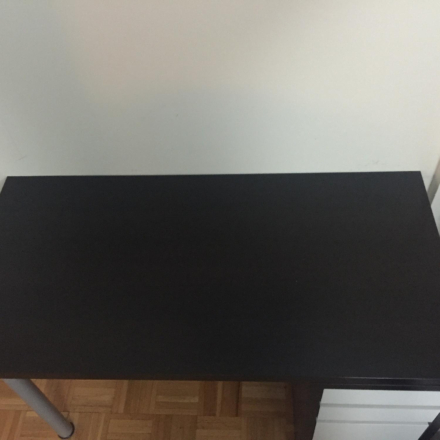 Ikea Black Desk w/ White Drawers - image-2