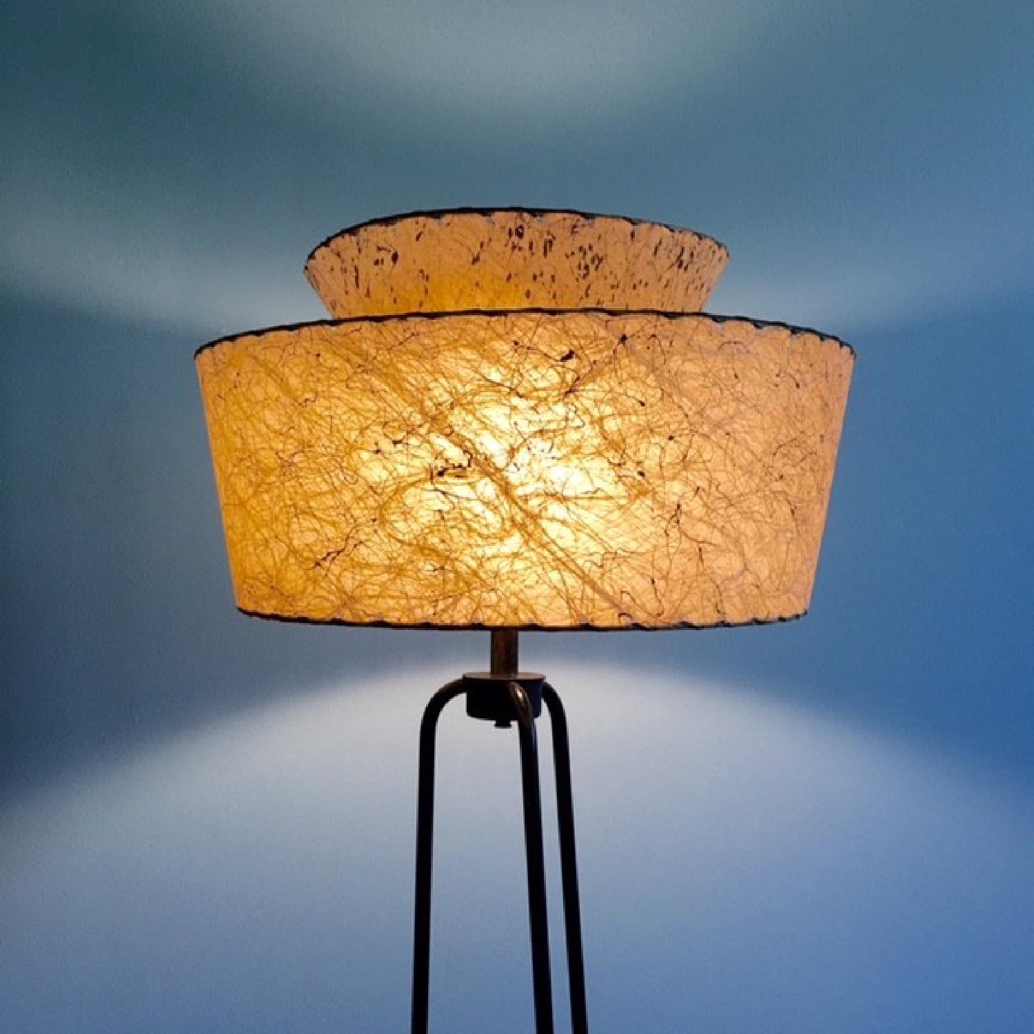 Vintage 1950s Double Tier Fiberglass Lampshade - image-1