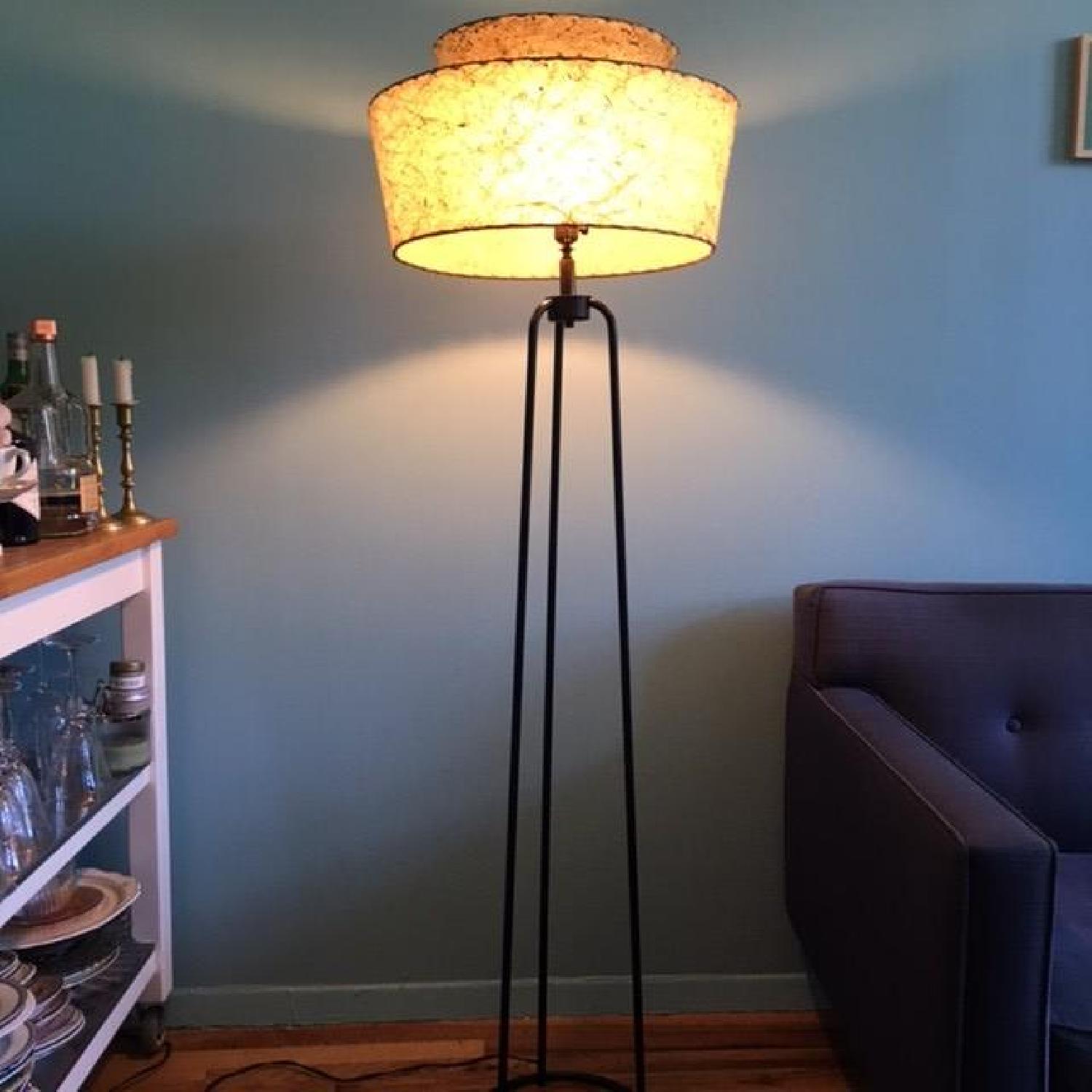 Vintage 1950s Double Tier Fiberglass Lampshade - image-2