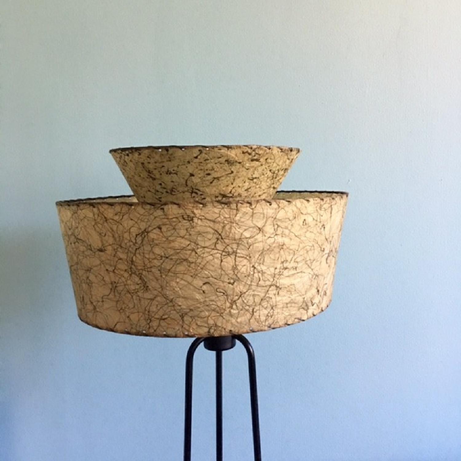 Vintage 1950s Double Tier Fiberglass Lampshade - image-4
