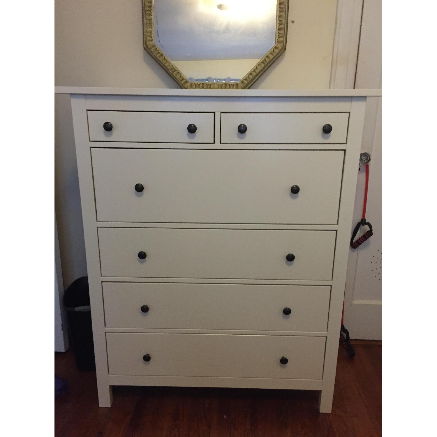 Ikea Hemnes Glossy White 6-Drawer Dresser - image-1