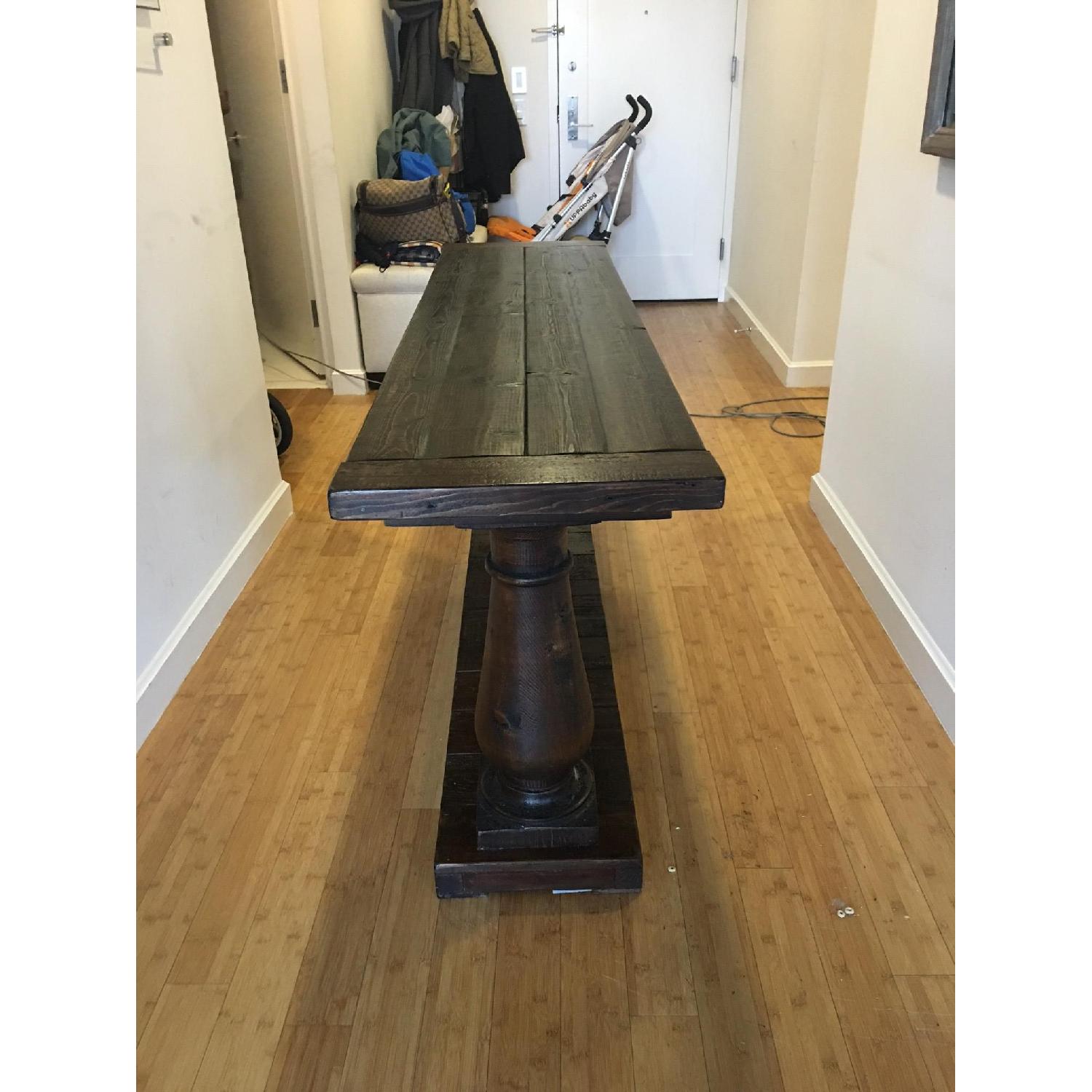 Restoration Hardware Balustrade Salvaged Wood Console Table in Salvaged Brown - image-2