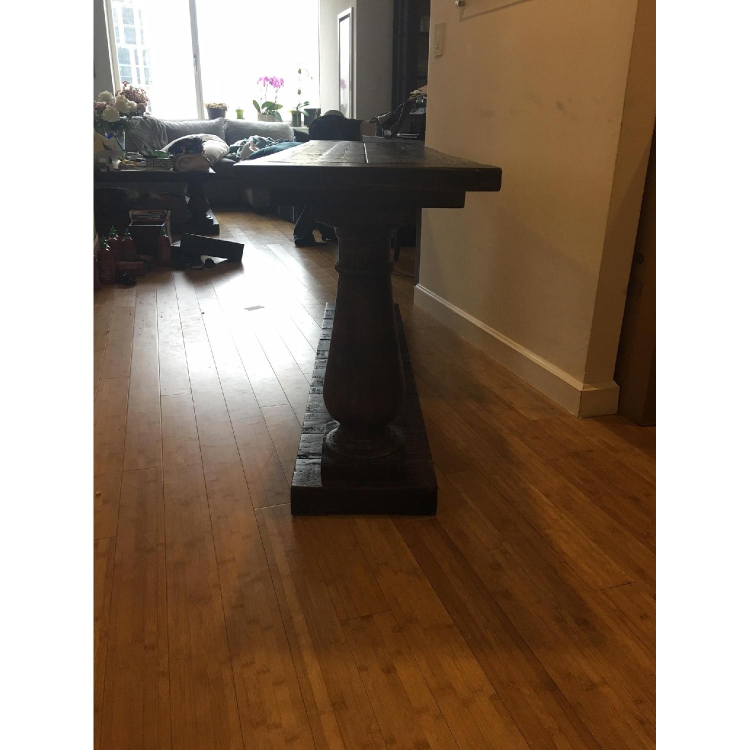 Restoration Hardware Balustrade Salvaged Wood Console Table in Salvaged Brown - image-3