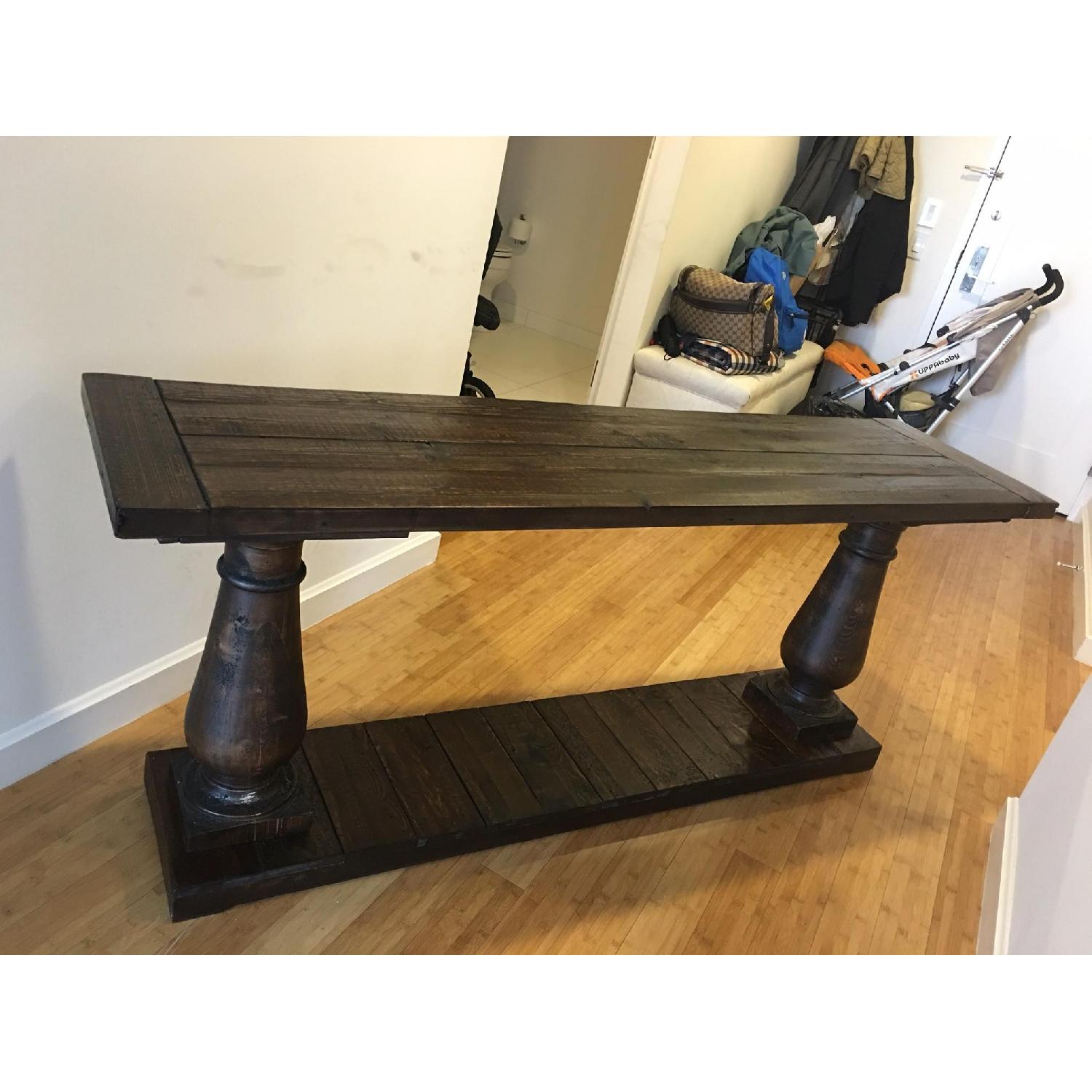 Restoration Hardware Balustrade Salvaged Wood Console Table in Salvaged Brown - image-4