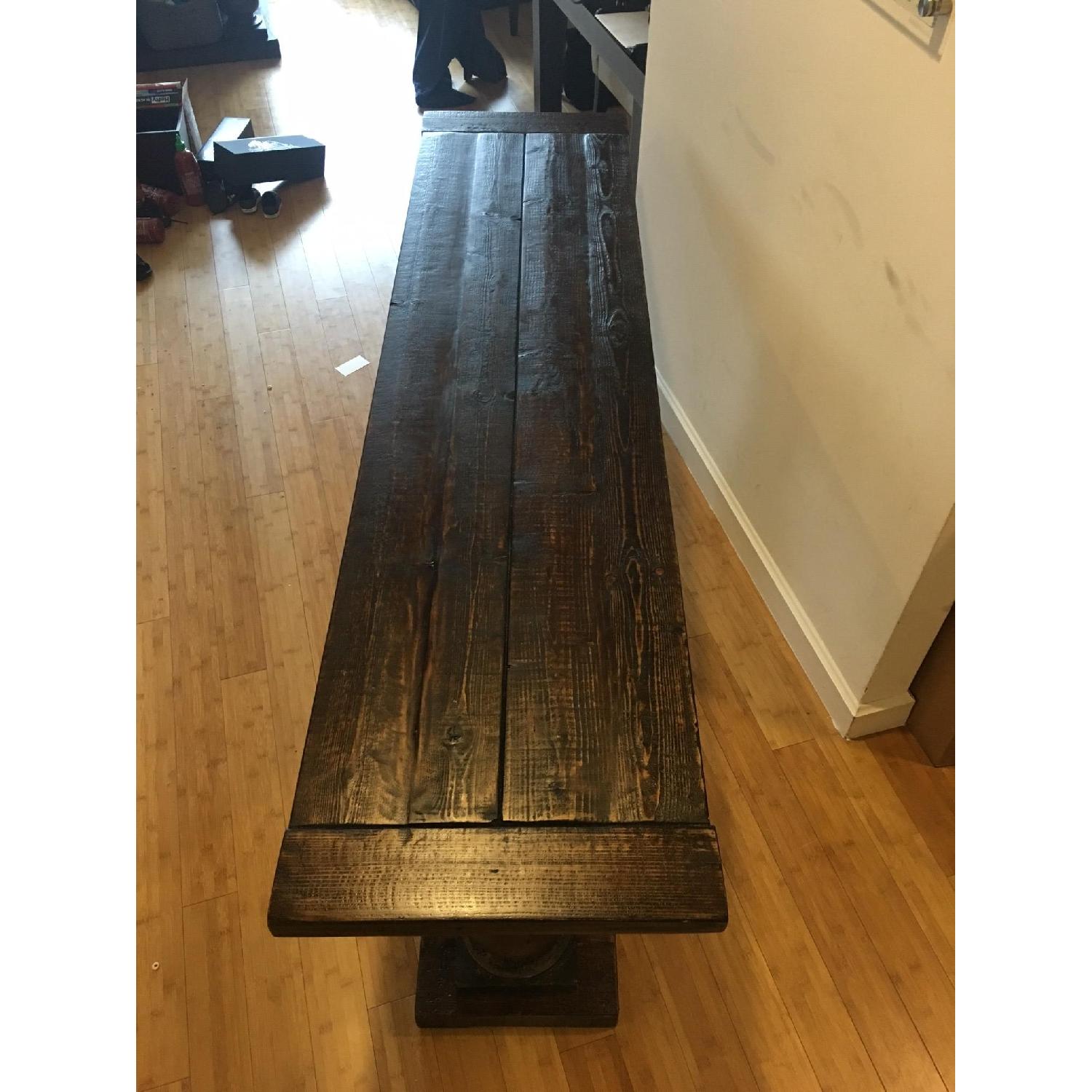 Restoration Hardware Balustrade Salvaged Wood Console Table in Salvaged Brown - image-5