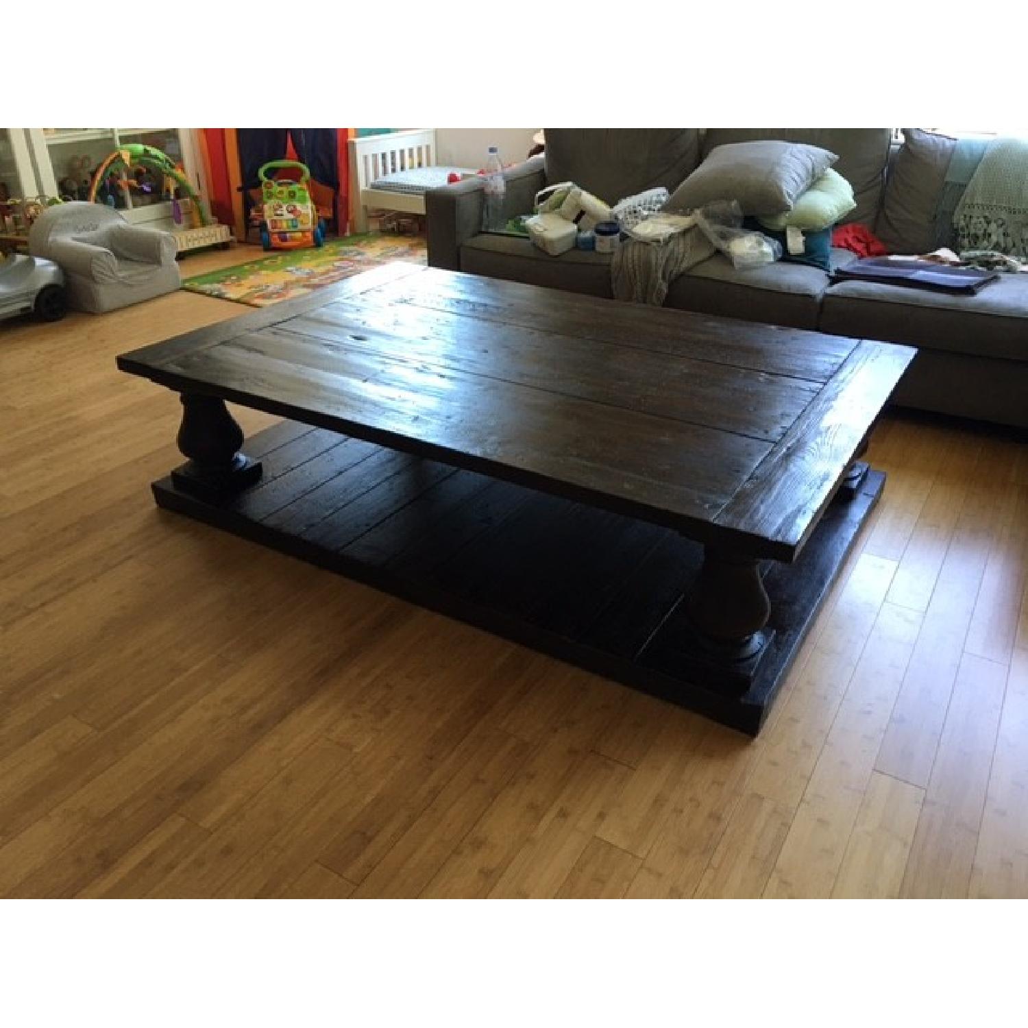Restoration Hardware Balustrade Salvaged Wood Coffee Table in Salvaged Brown - image-1