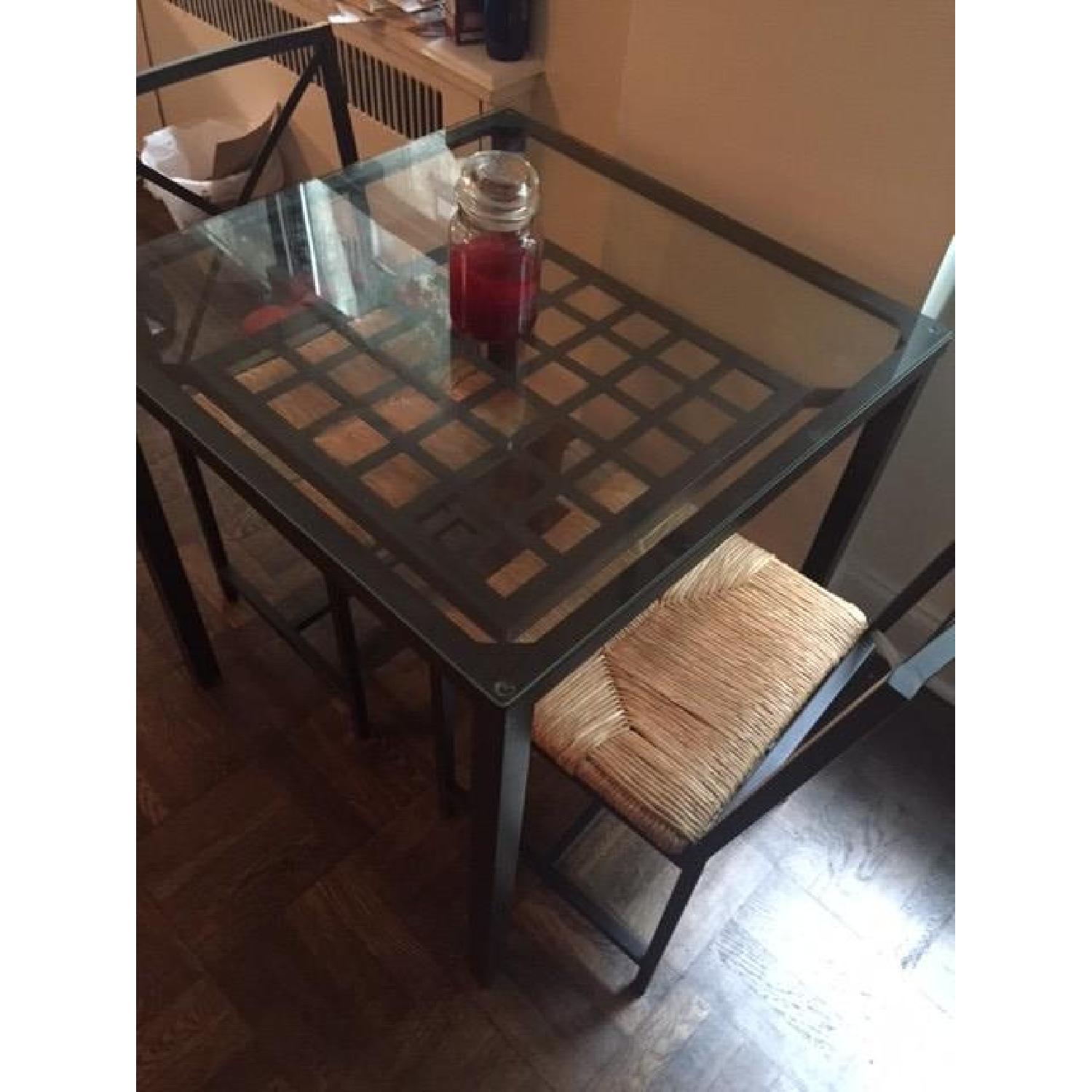 Ikea Glass Dining Table w/ 2 Chairs - image-3