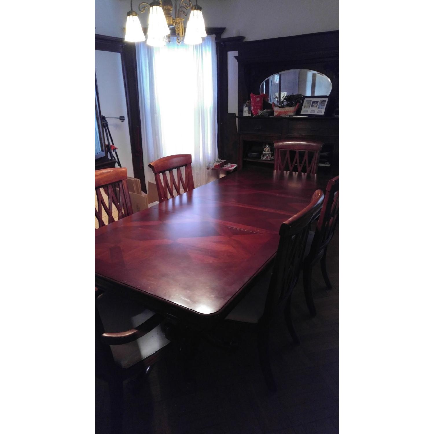 Macy's Dining Room Table w/ 6 Chairs + China + Buffet AptDeco