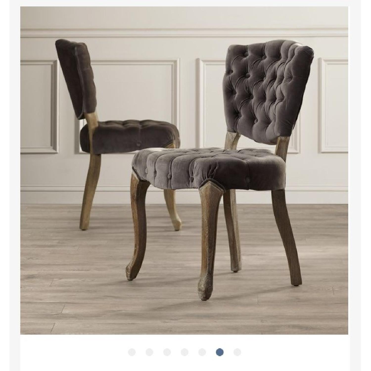 Velvet Tufted Dining Room Chairs - image-4