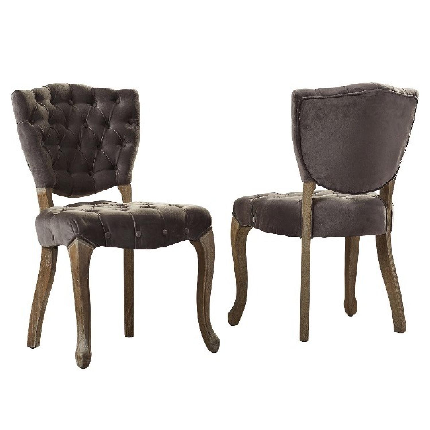 Velvet Tufted Dining Room Chairs - image-5
