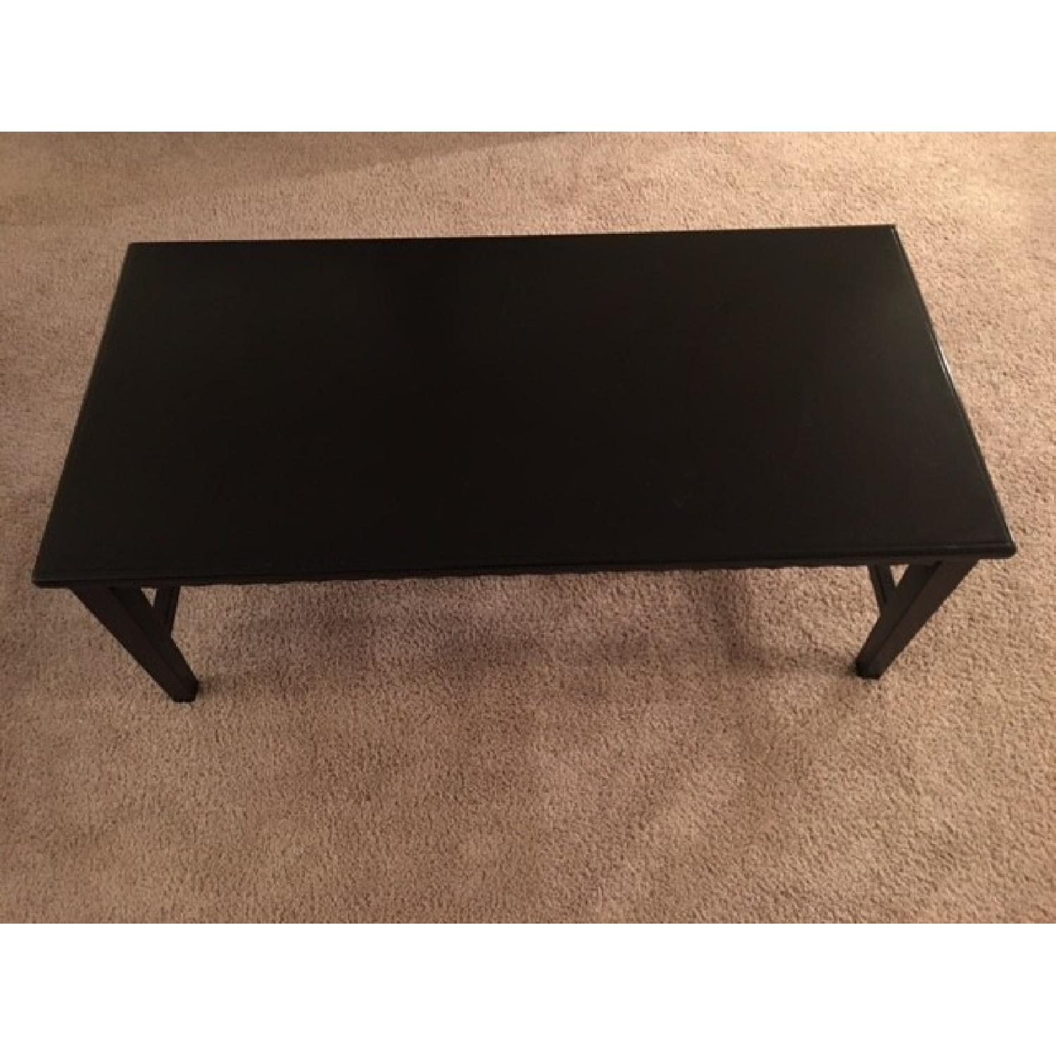 Black Coffee Table + 2 End Tables - image-1