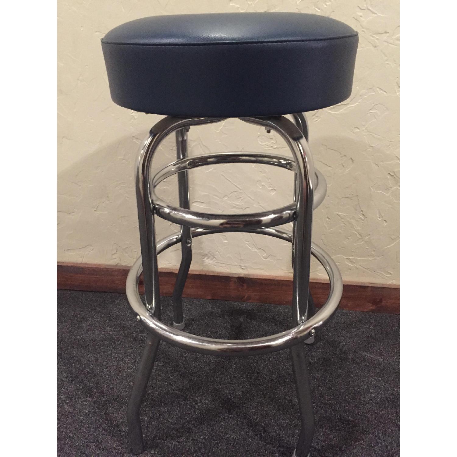 Navy Blue/Steel Barstools - image-2