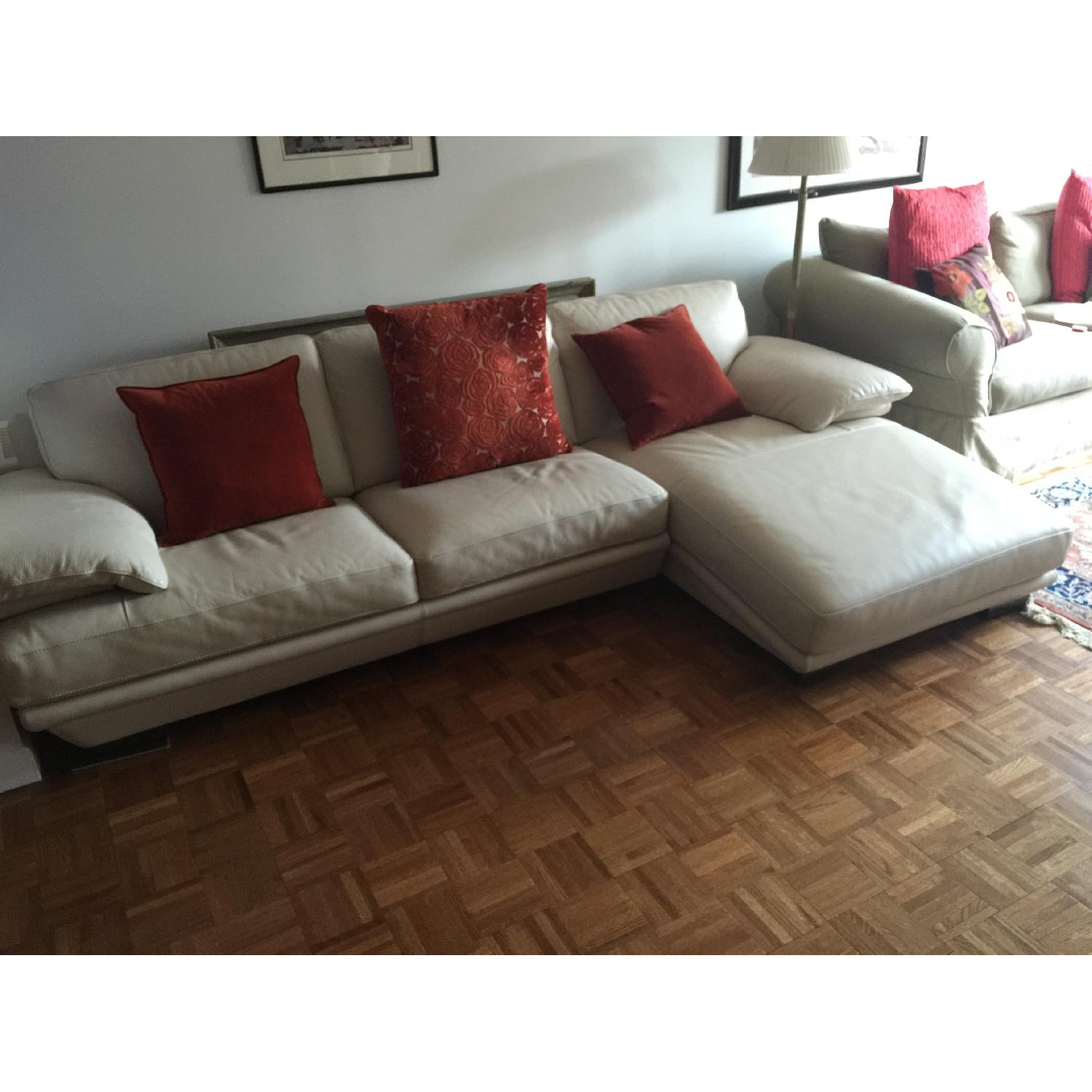 Custom Leather Sectional Sofa - image-1