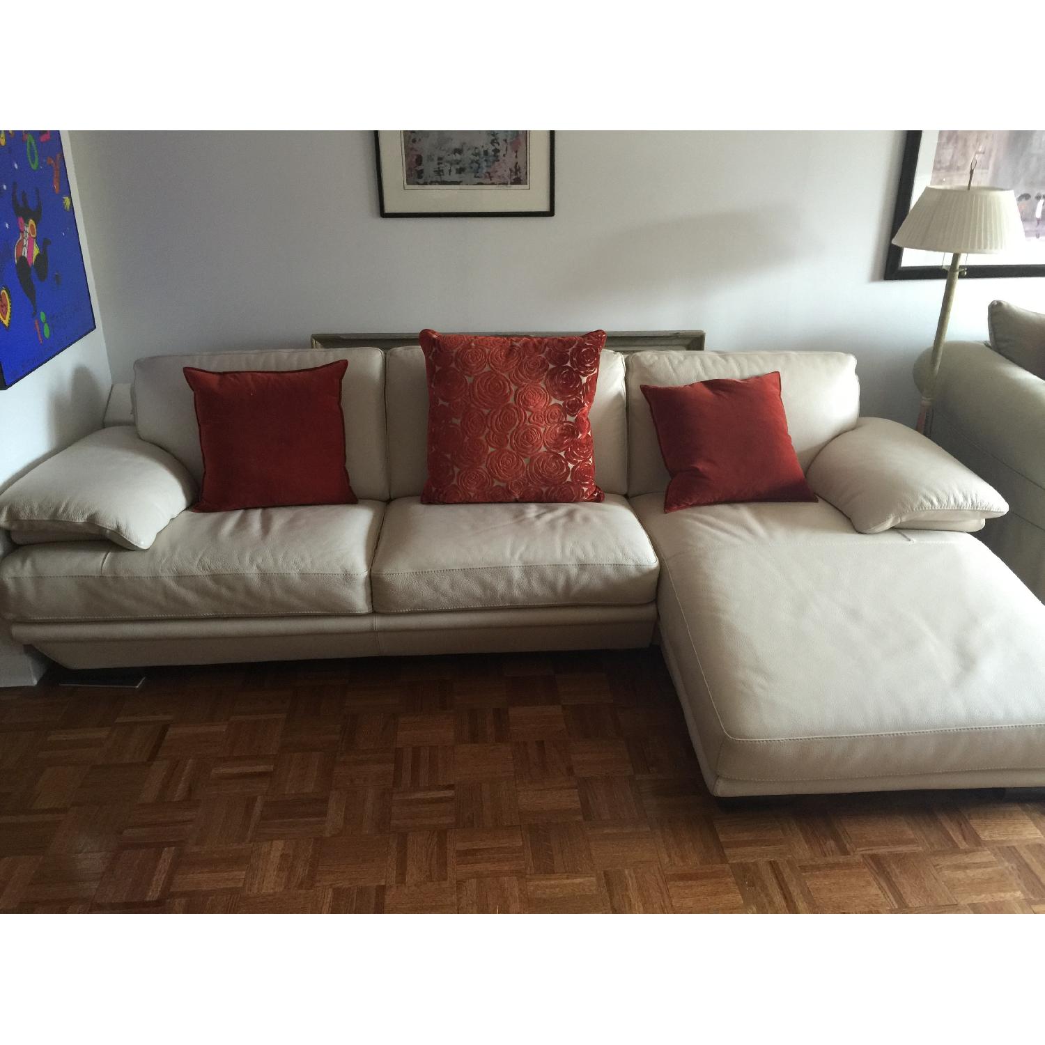 Custom Leather Sectional Sofa - image-2
