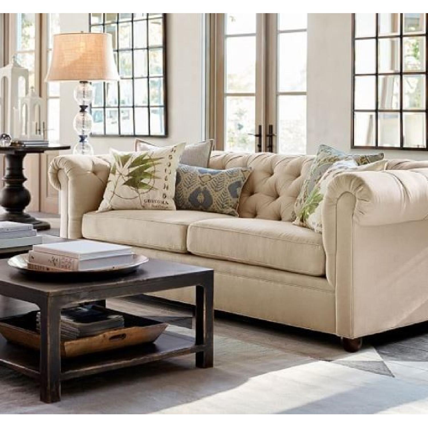 Pottery Barn Stacked Mercury Glass Floor Lamp - image-3