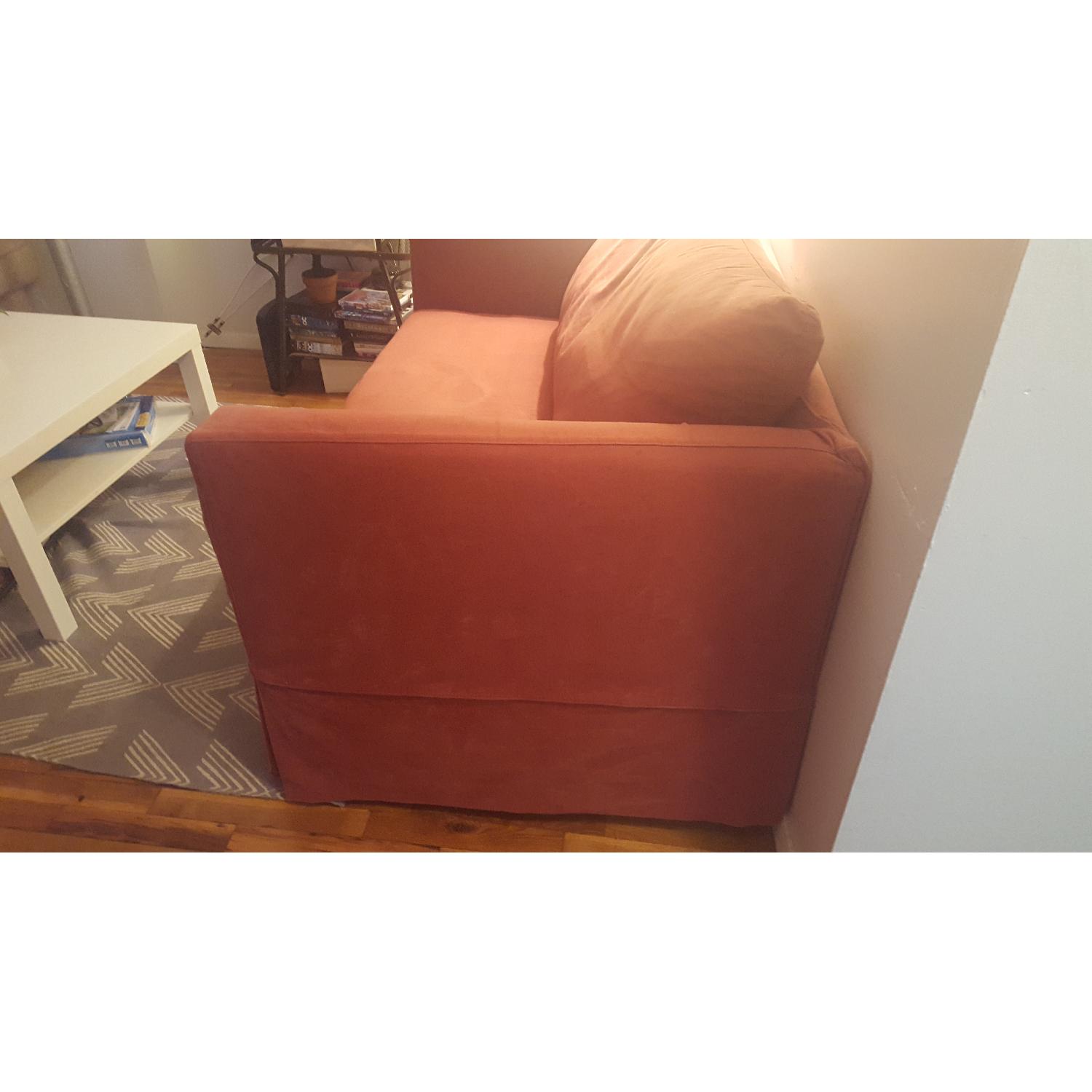 Crate & Barrel Red Twin Size Sleeper Sofa - image-1