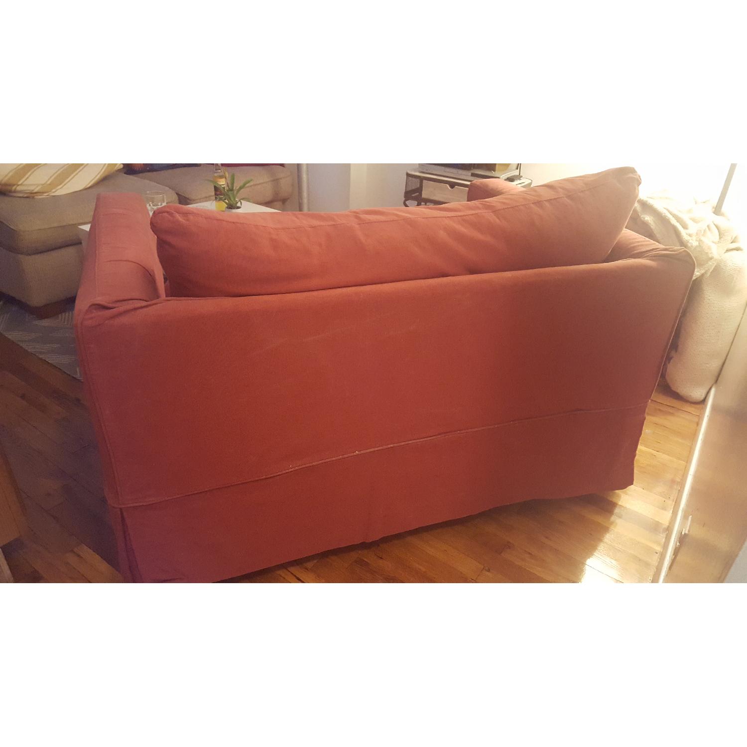 Crate & Barrel Red Twin Size Sleeper Sofa - image-2