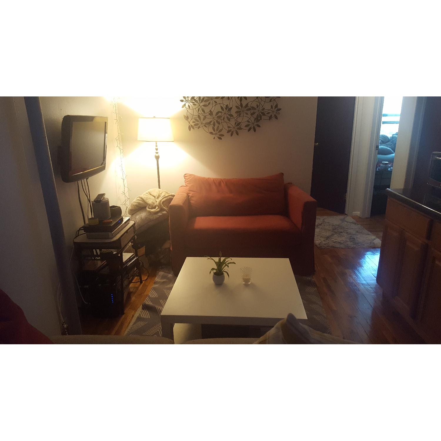 Crate & Barrel Red Twin Size Sleeper Sofa - image-3