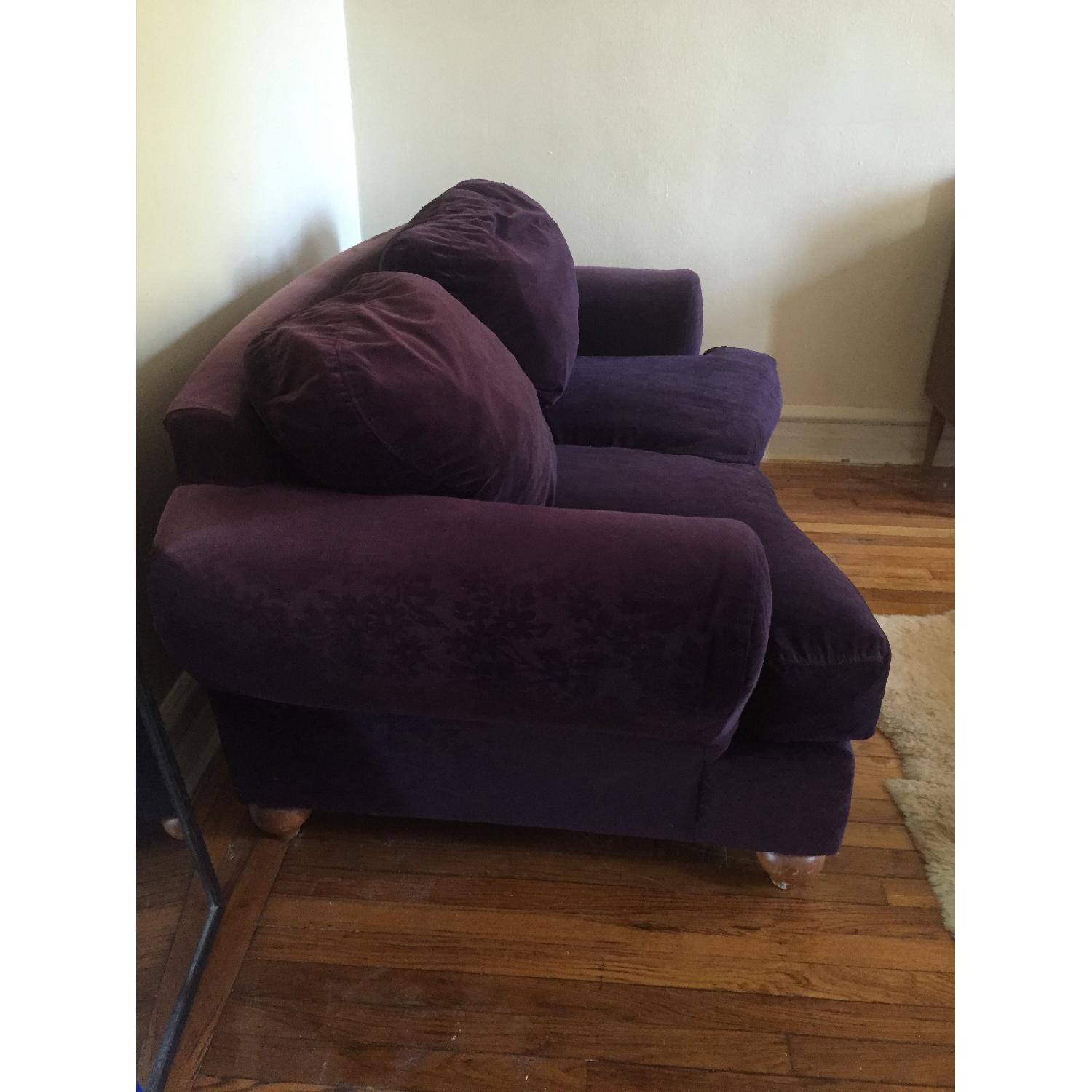 Purple Velvet Loveseat - image-2