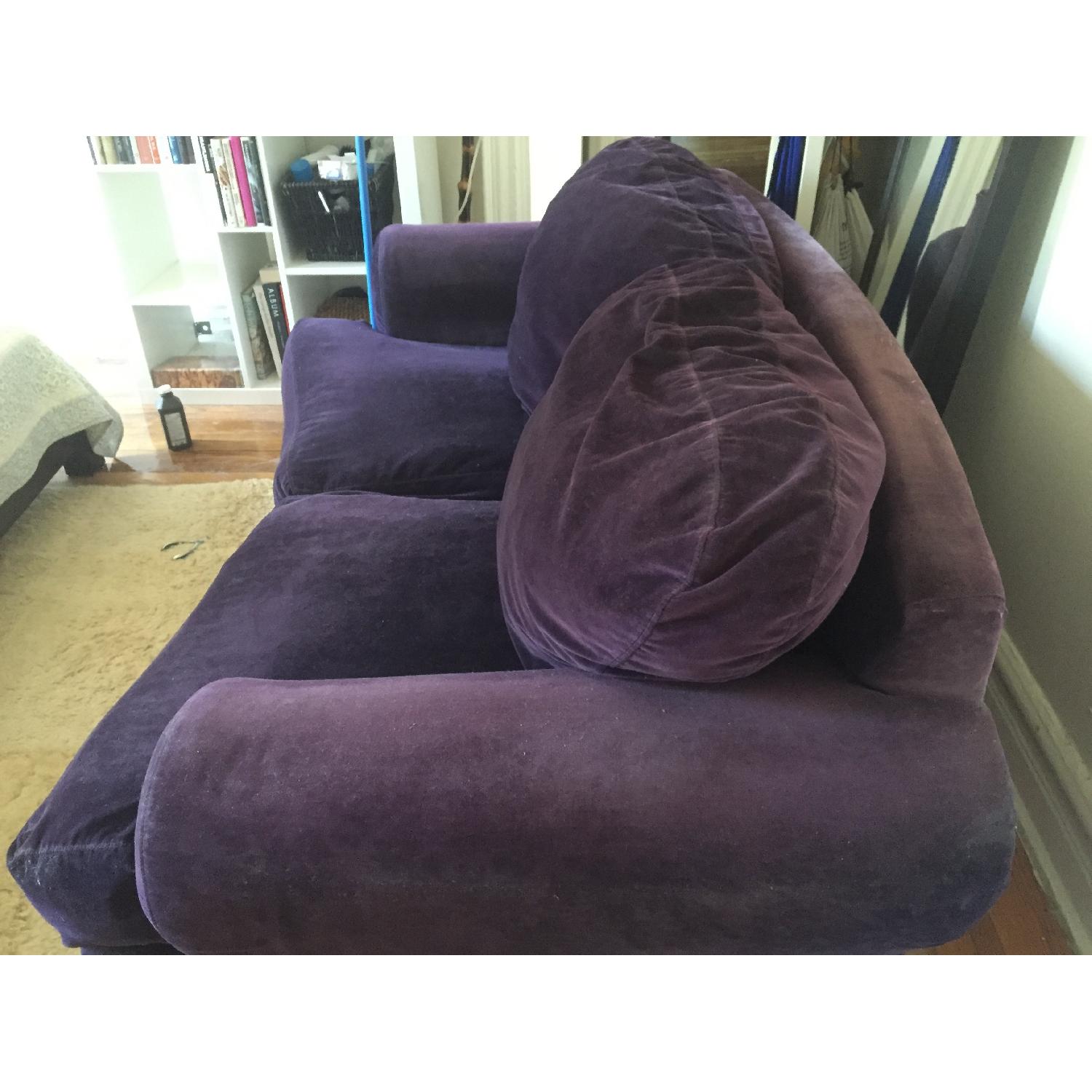 Purple Velvet Loveseat - image-3