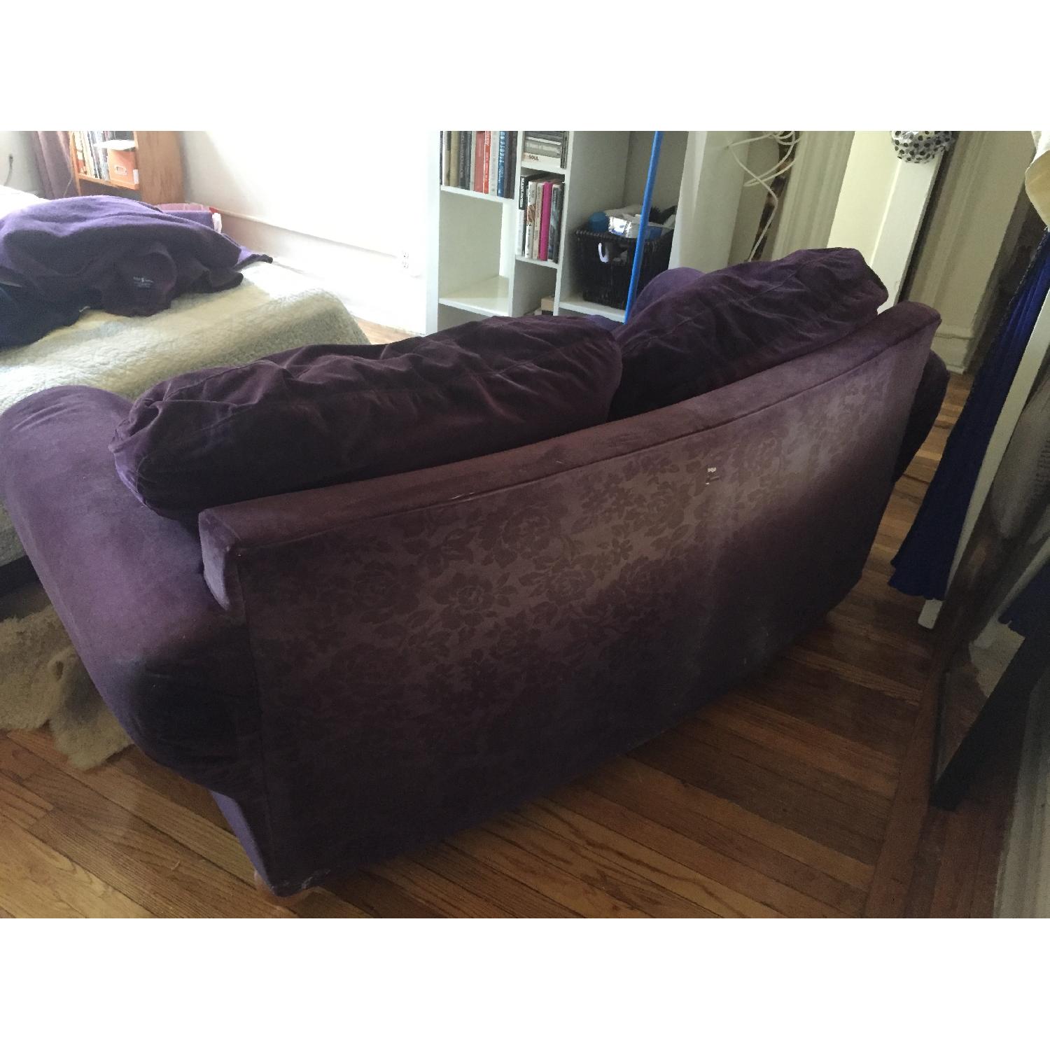 Purple Velvet Loveseat - image-4