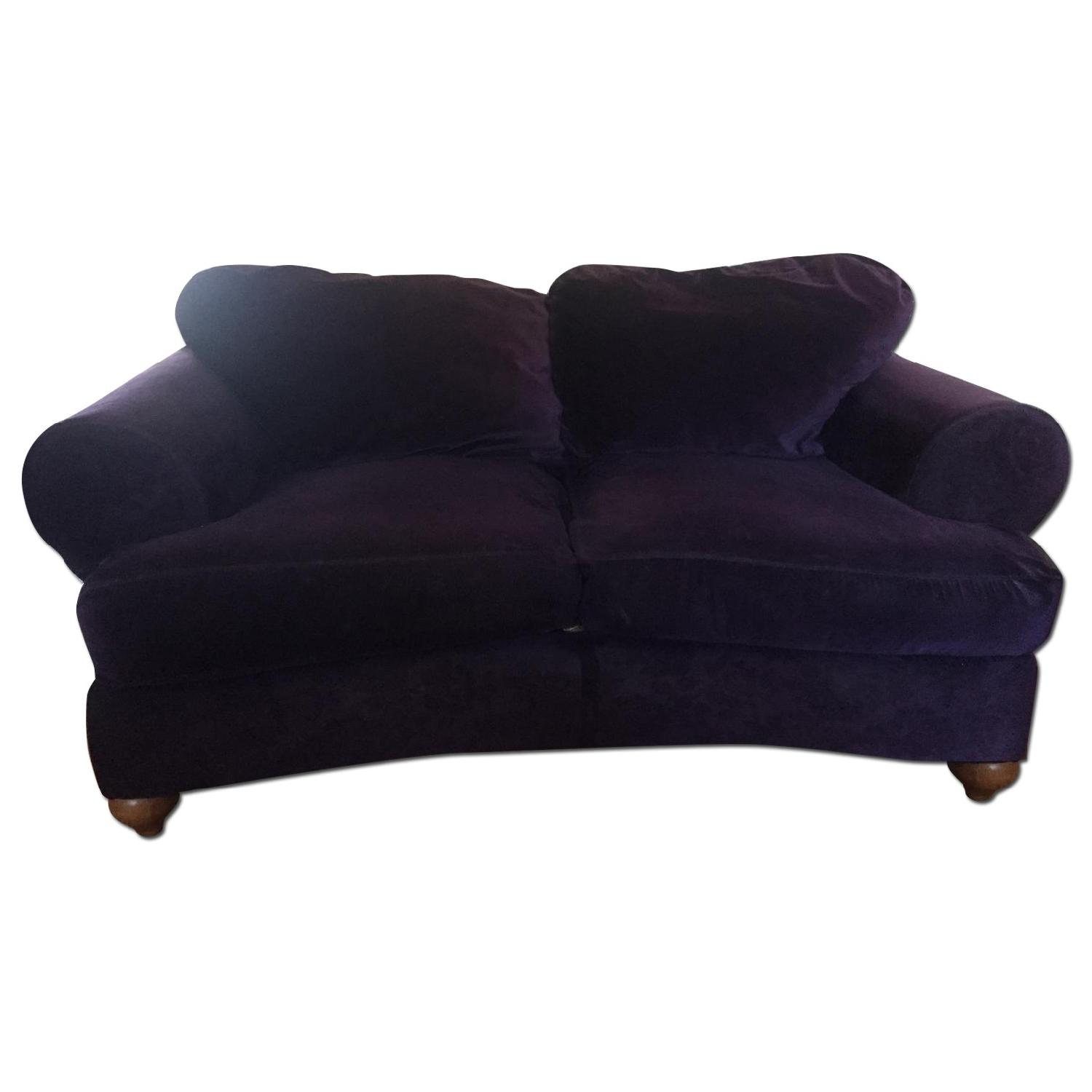 Purple Velvet Loveseat - image-0