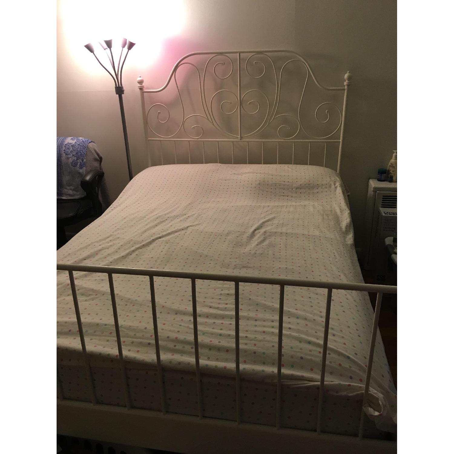 Ikea Leirvik Full Size Bed Frame w/ Headboard + Nightstand AptDeco