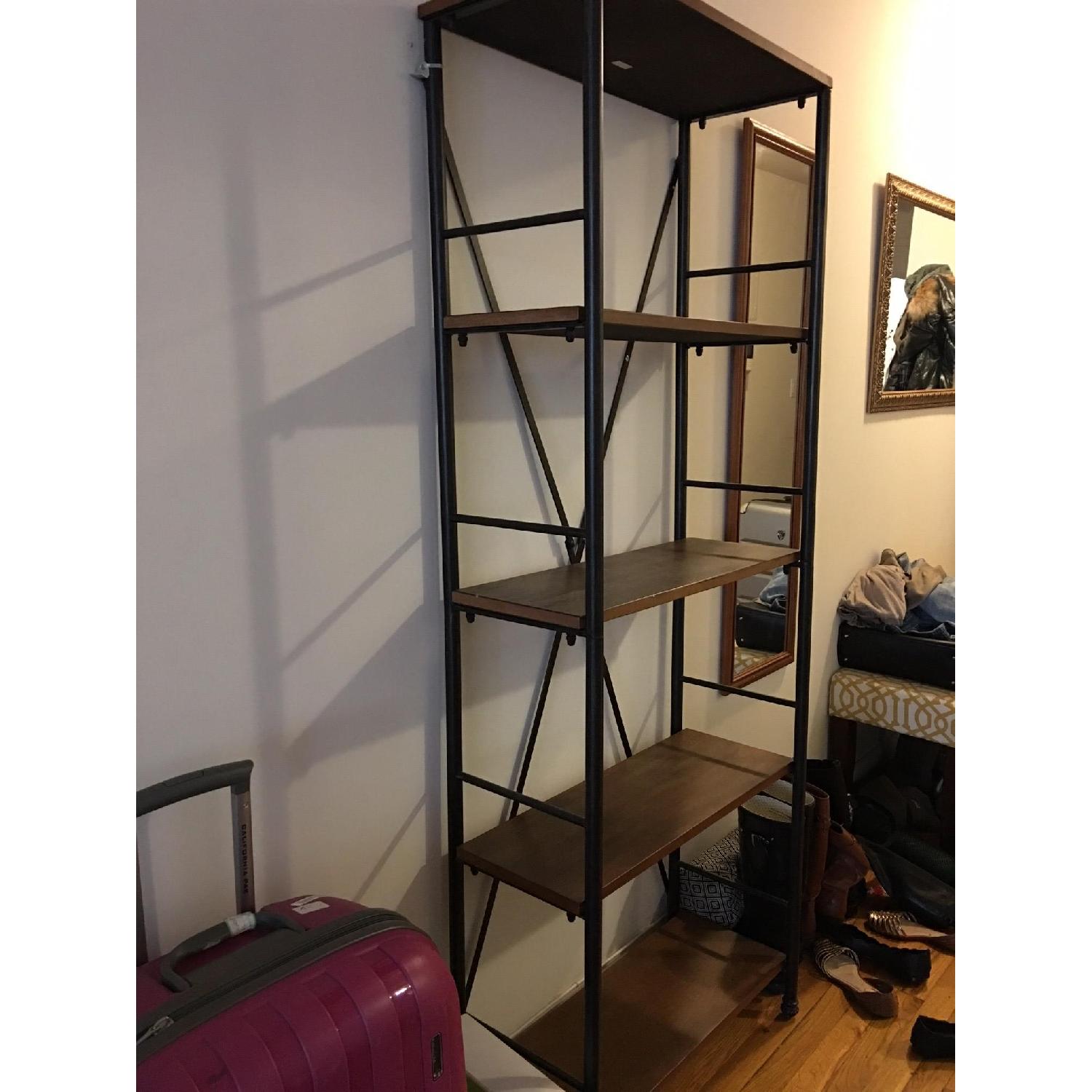 Tribecca Home Rustic Metal Frame Bookshelf - image-2