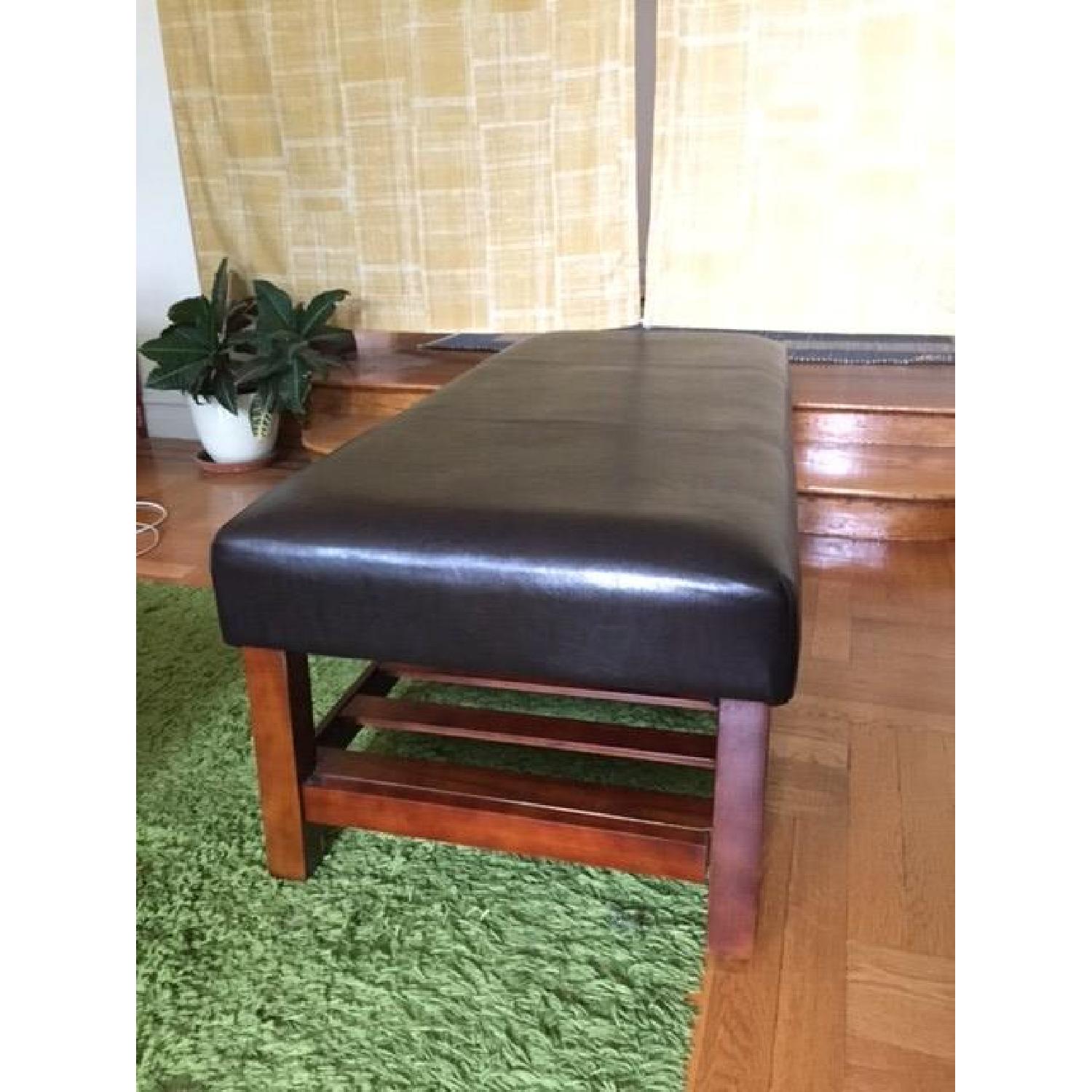 Threshold Leather Storage Bench - image-2