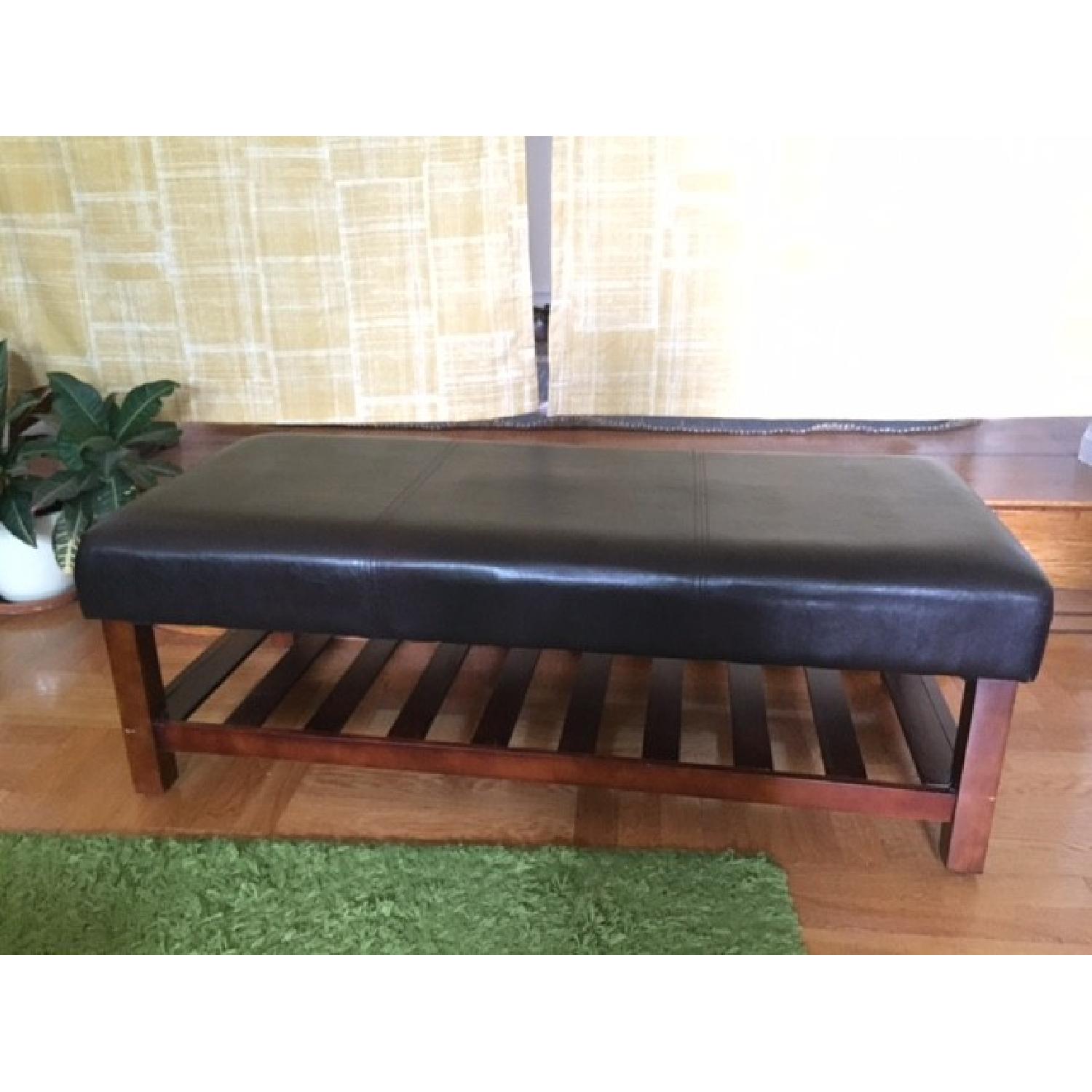 Threshold Leather Storage Bench - image-3