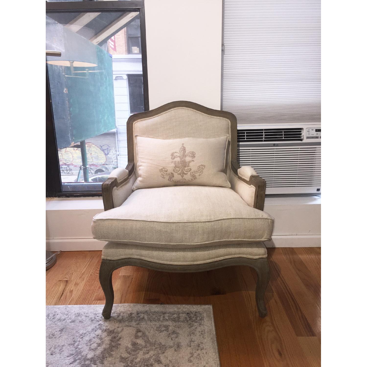 Restoration Hardware Marseilles Linen Chair - image-1