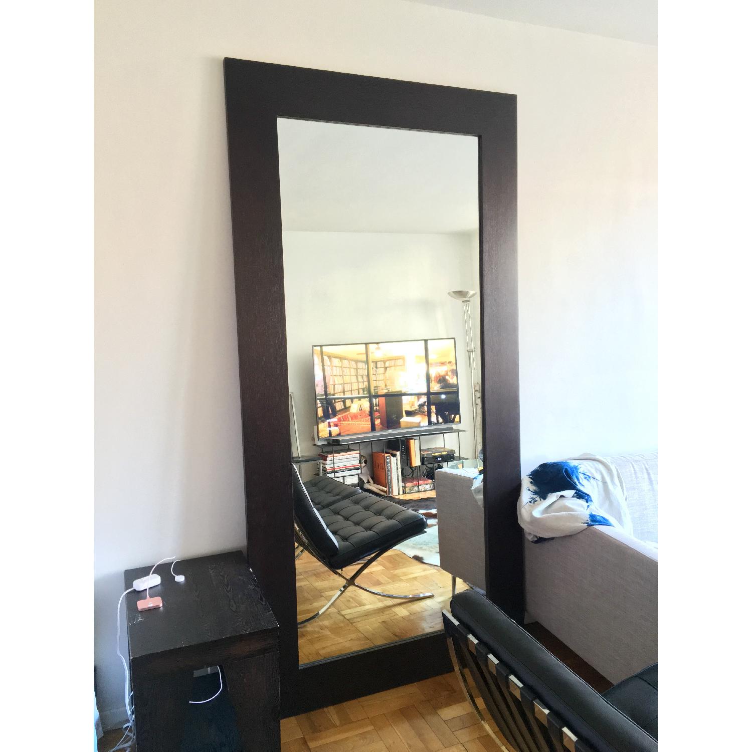 Floor Standing Mirror in Dark Wood - image-1