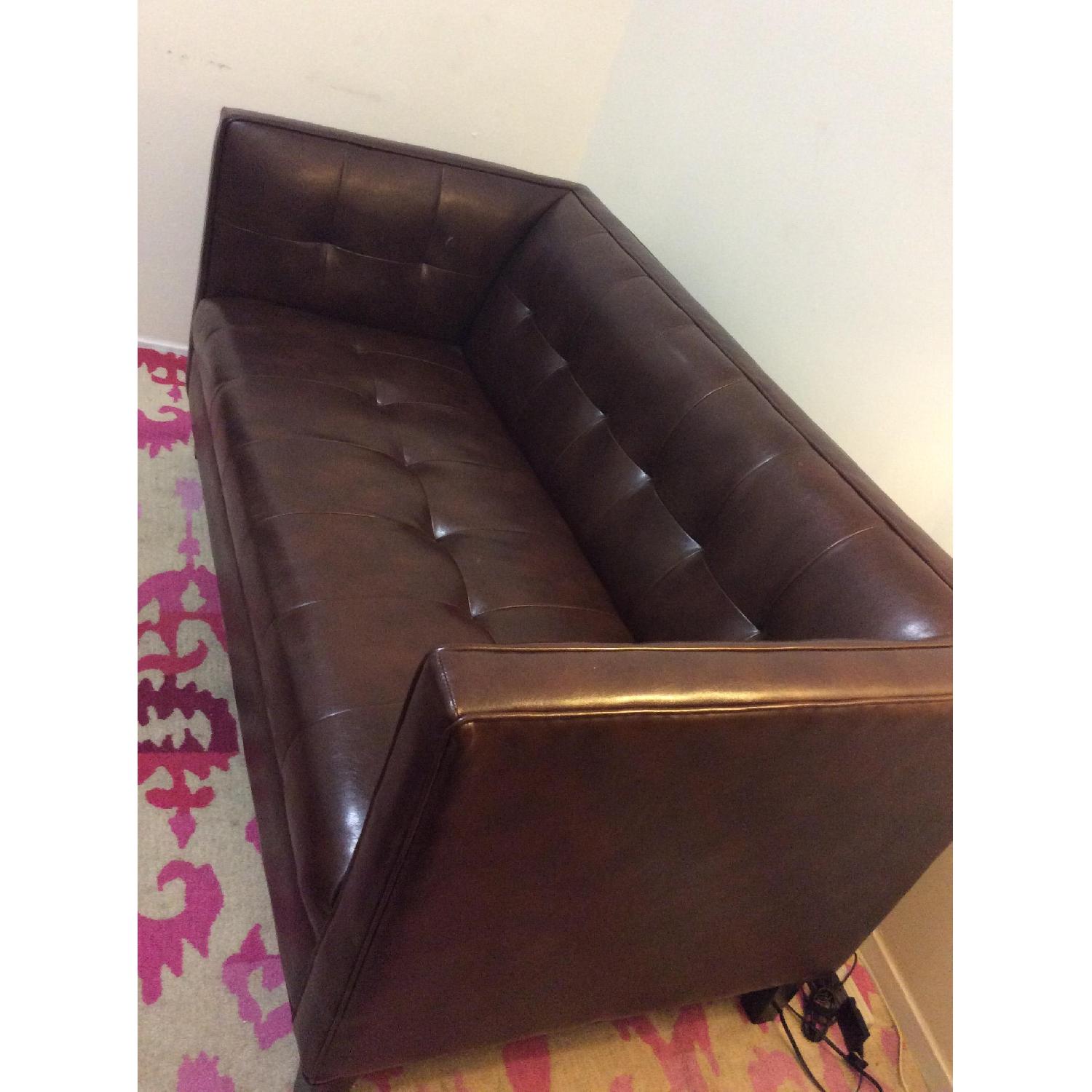 Pier 1 Mitchell Leather Loveseat - image-2