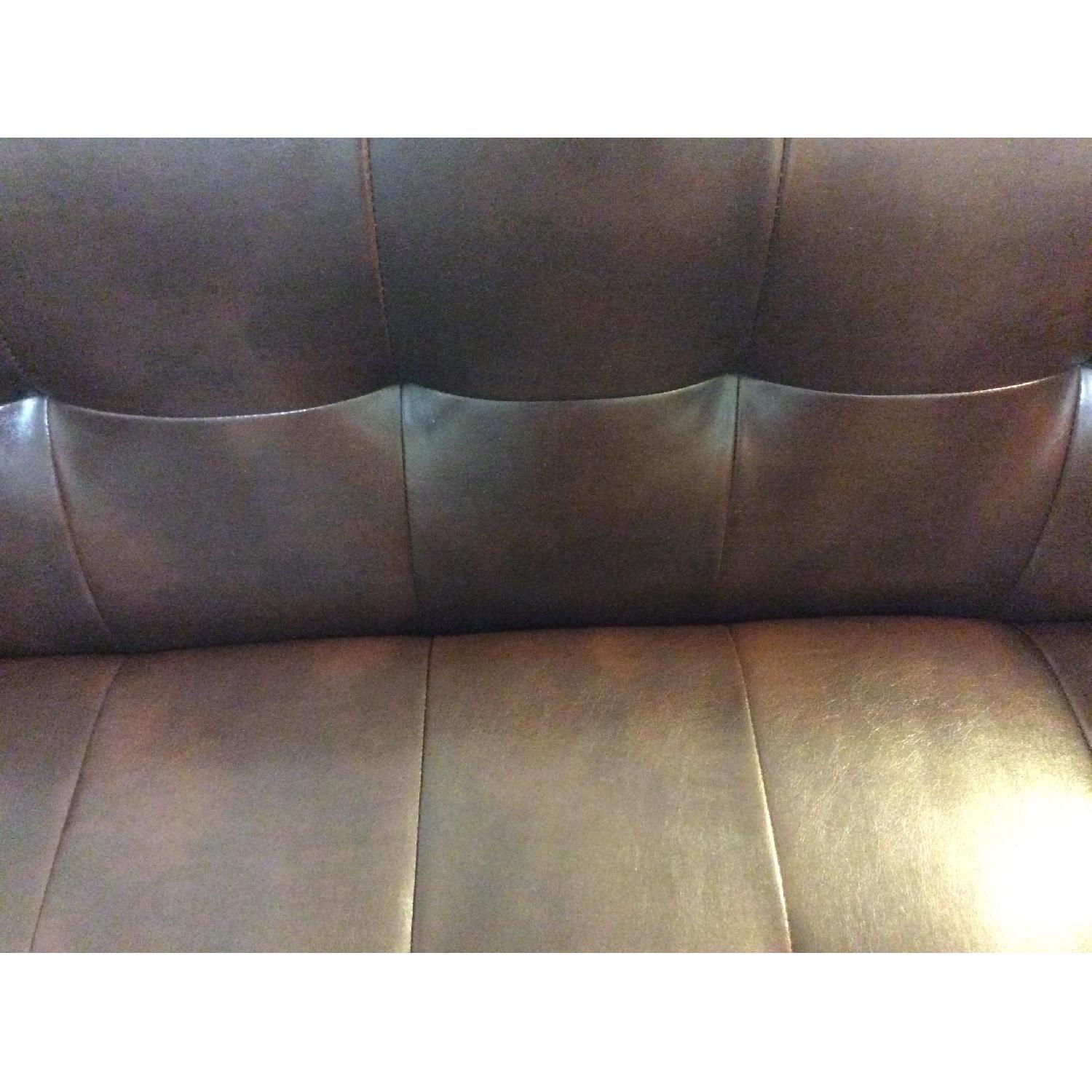 Pier 1 Mitchell Leather Loveseat - image-4