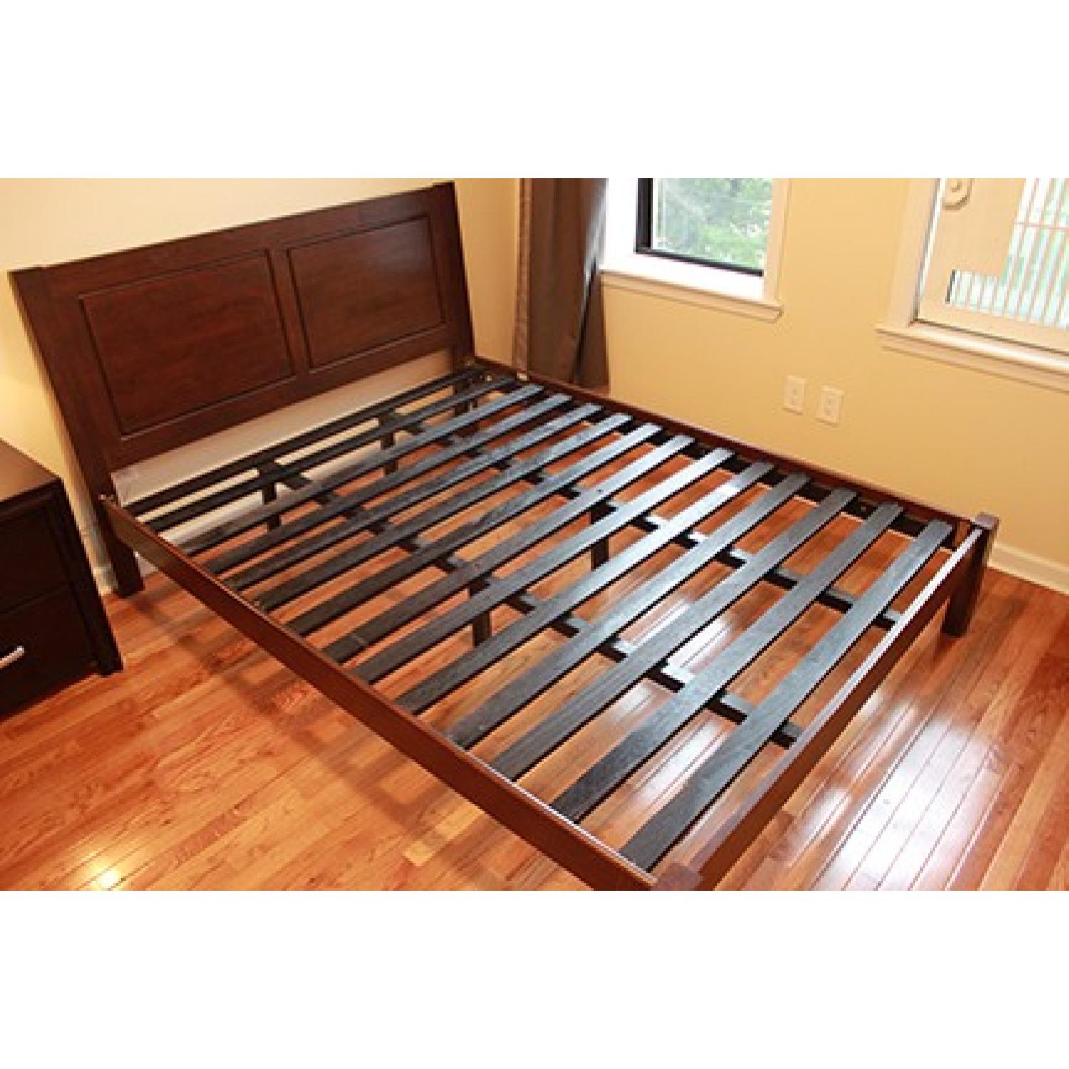 Tribeca Solid Wood Dark Brown Platform Queen Bed Frame - image-2